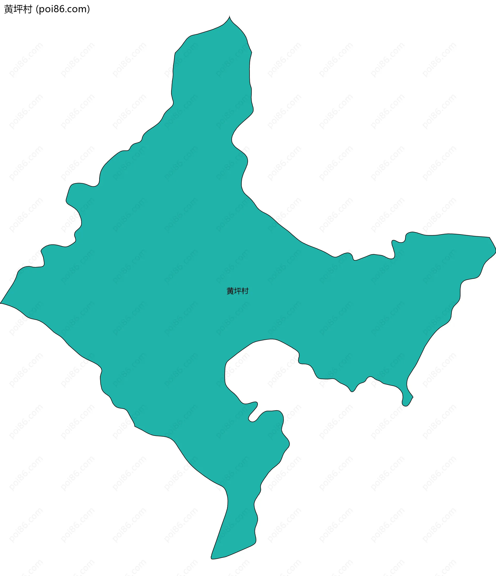 黄坪村边界地图