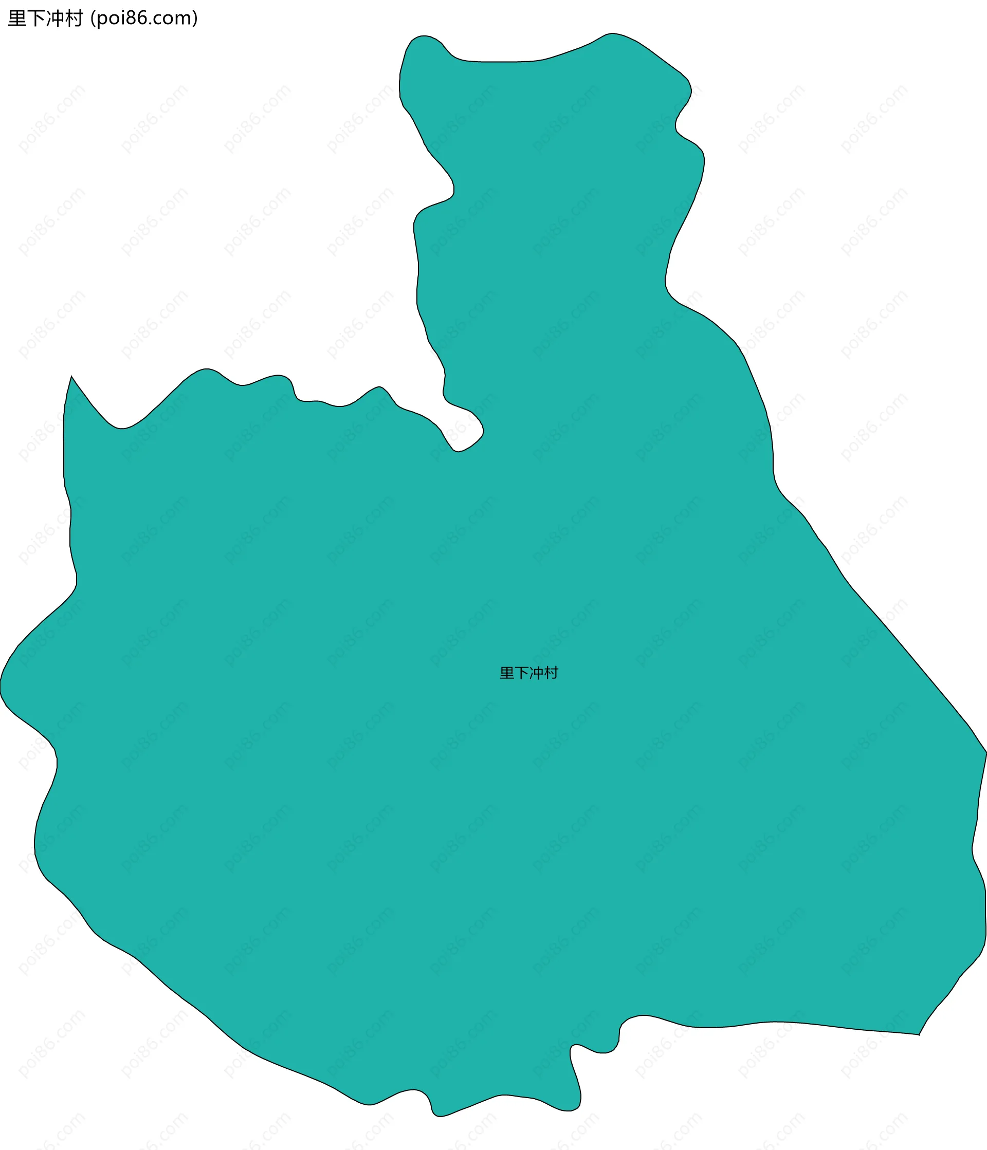 里下冲村边界地图