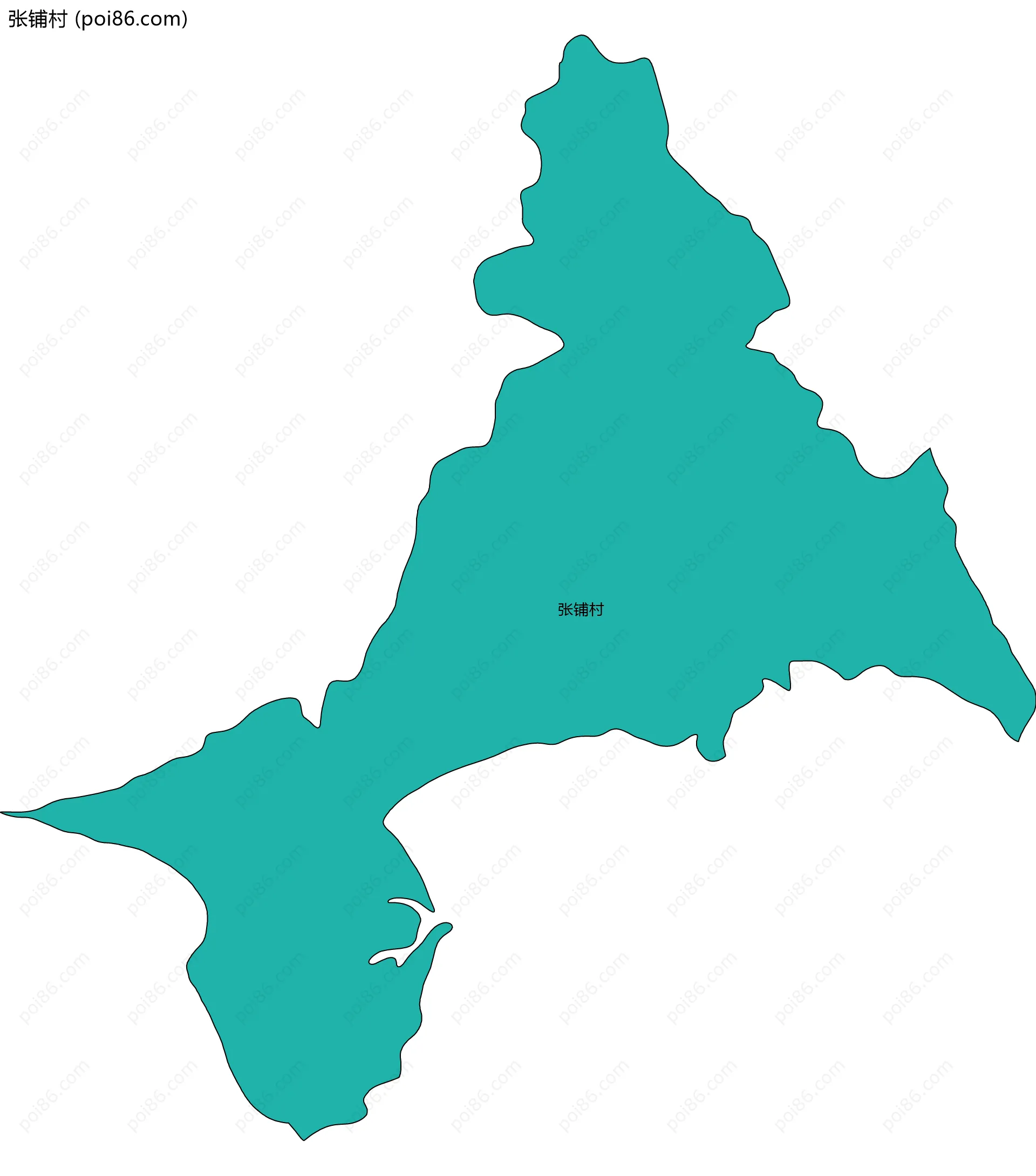 张铺村边界地图