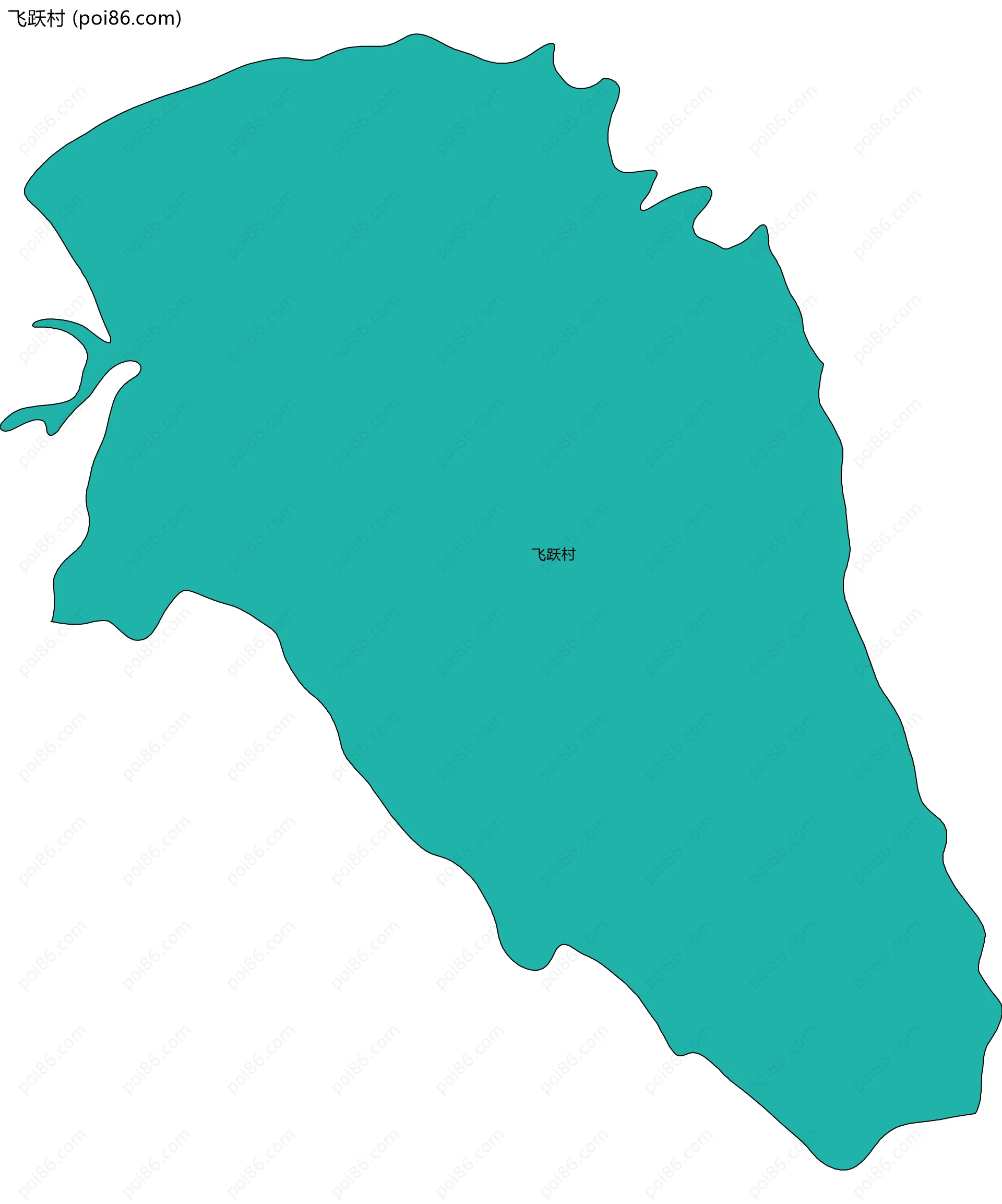 飞跃村边界地图