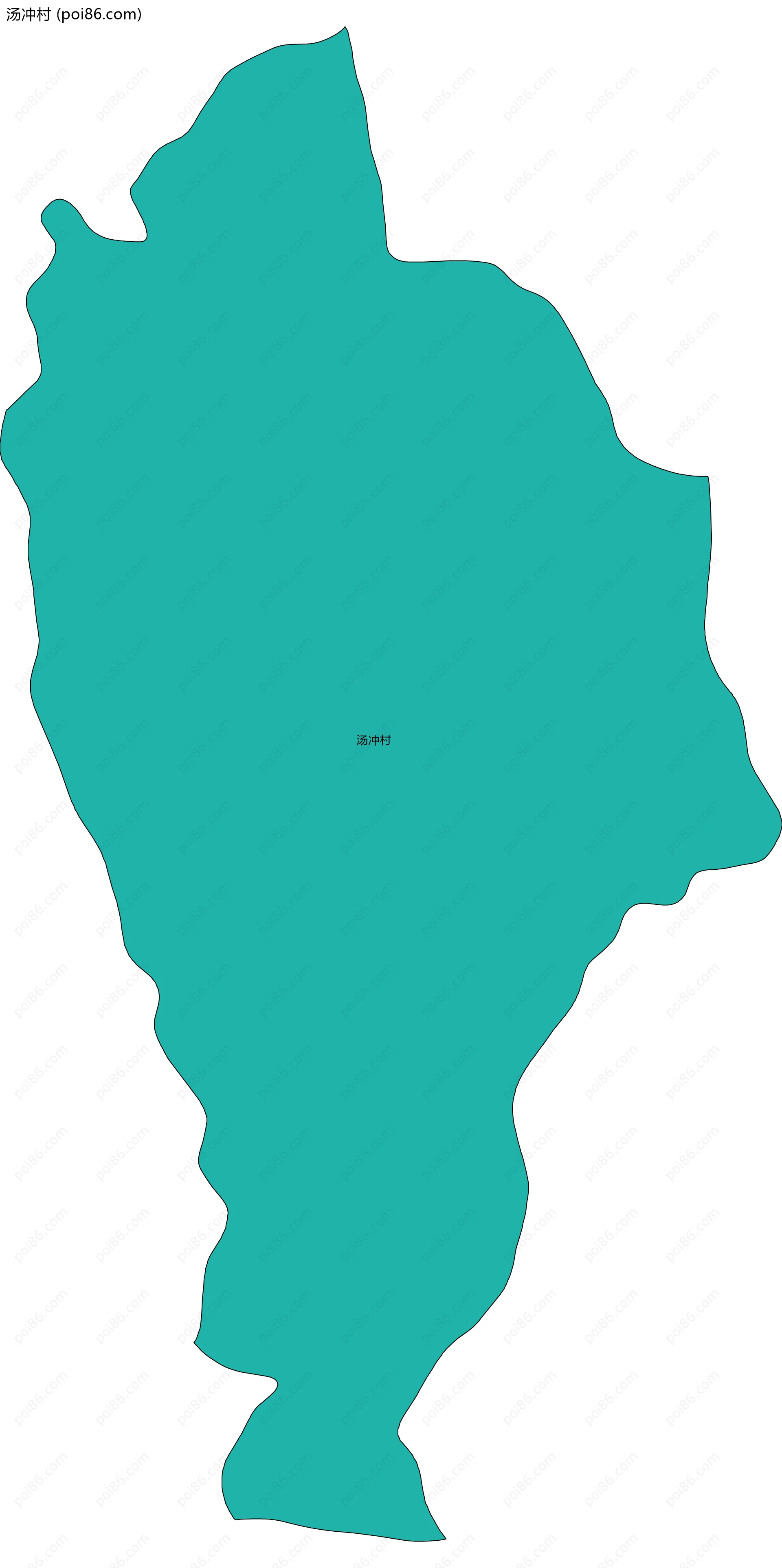 汤冲村边界地图