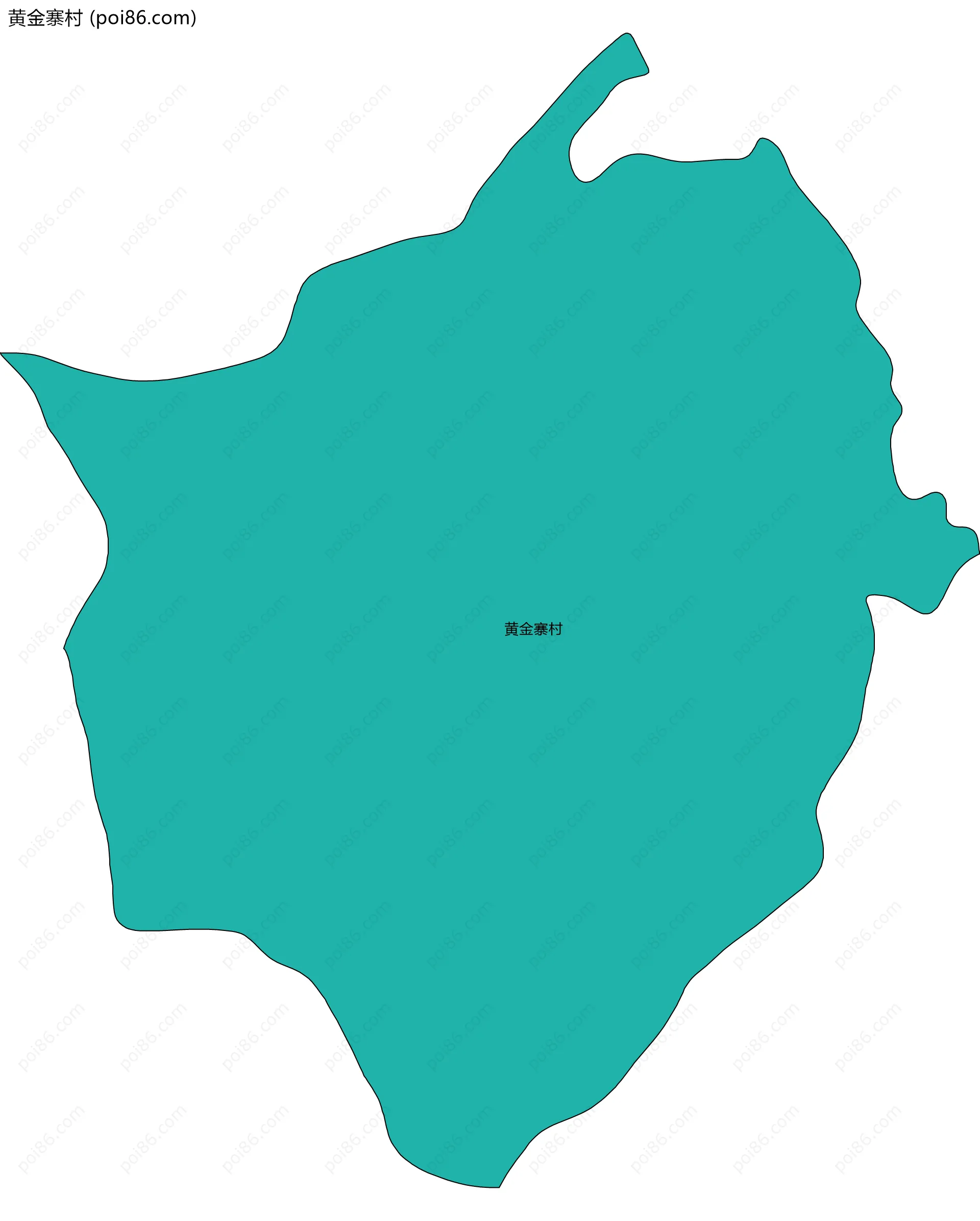黄金寨村边界地图