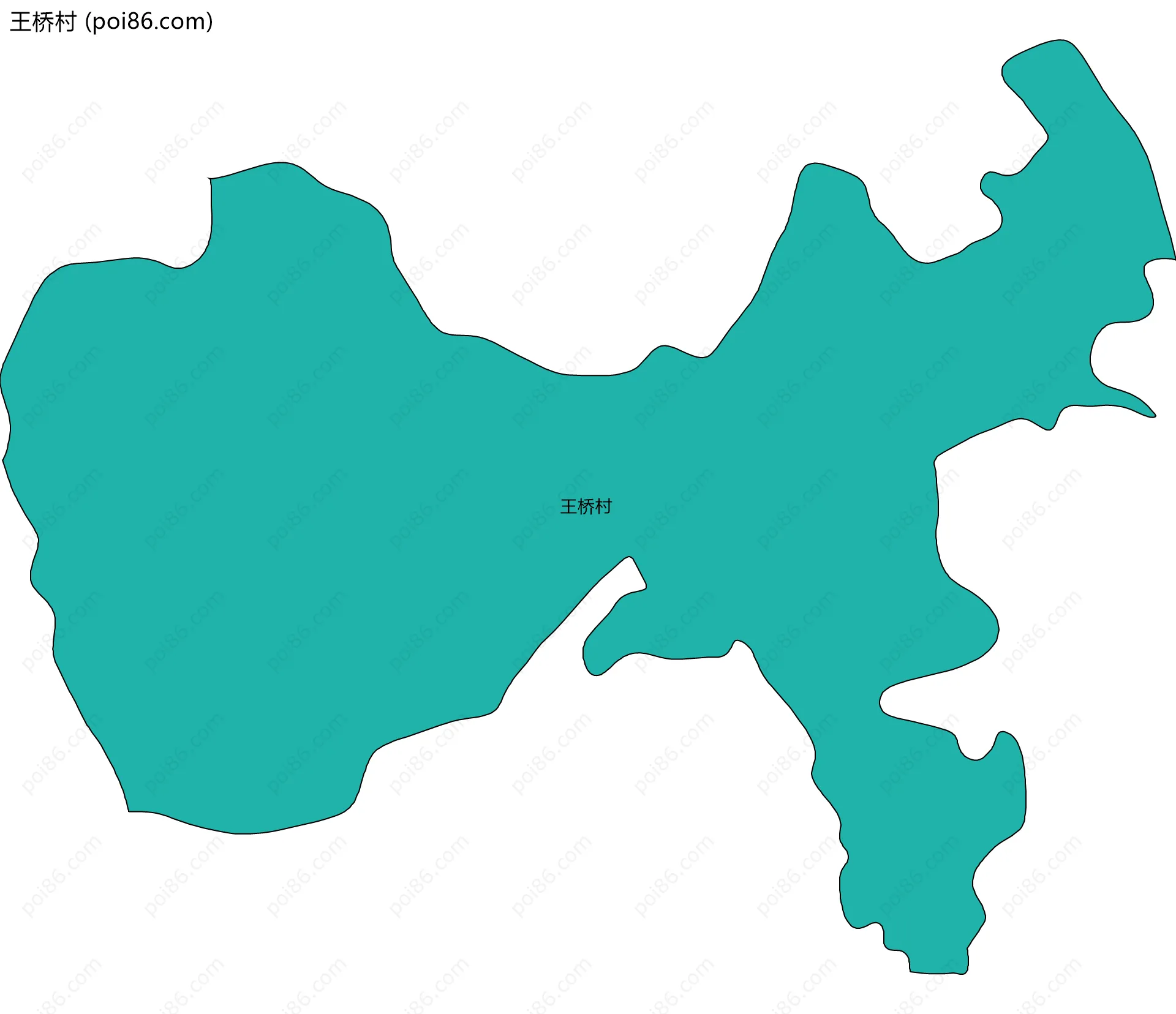 王桥村边界地图