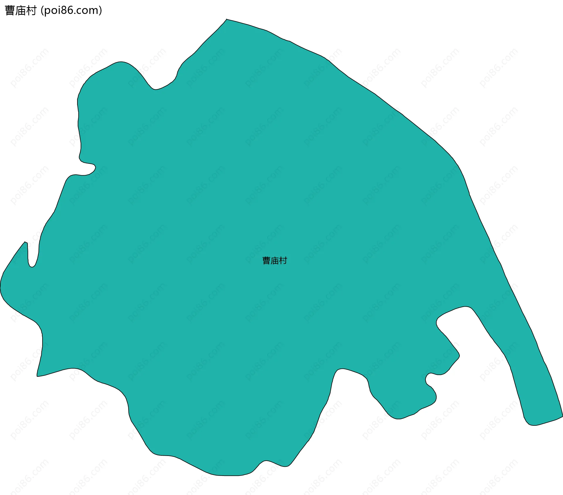 曹庙村边界地图