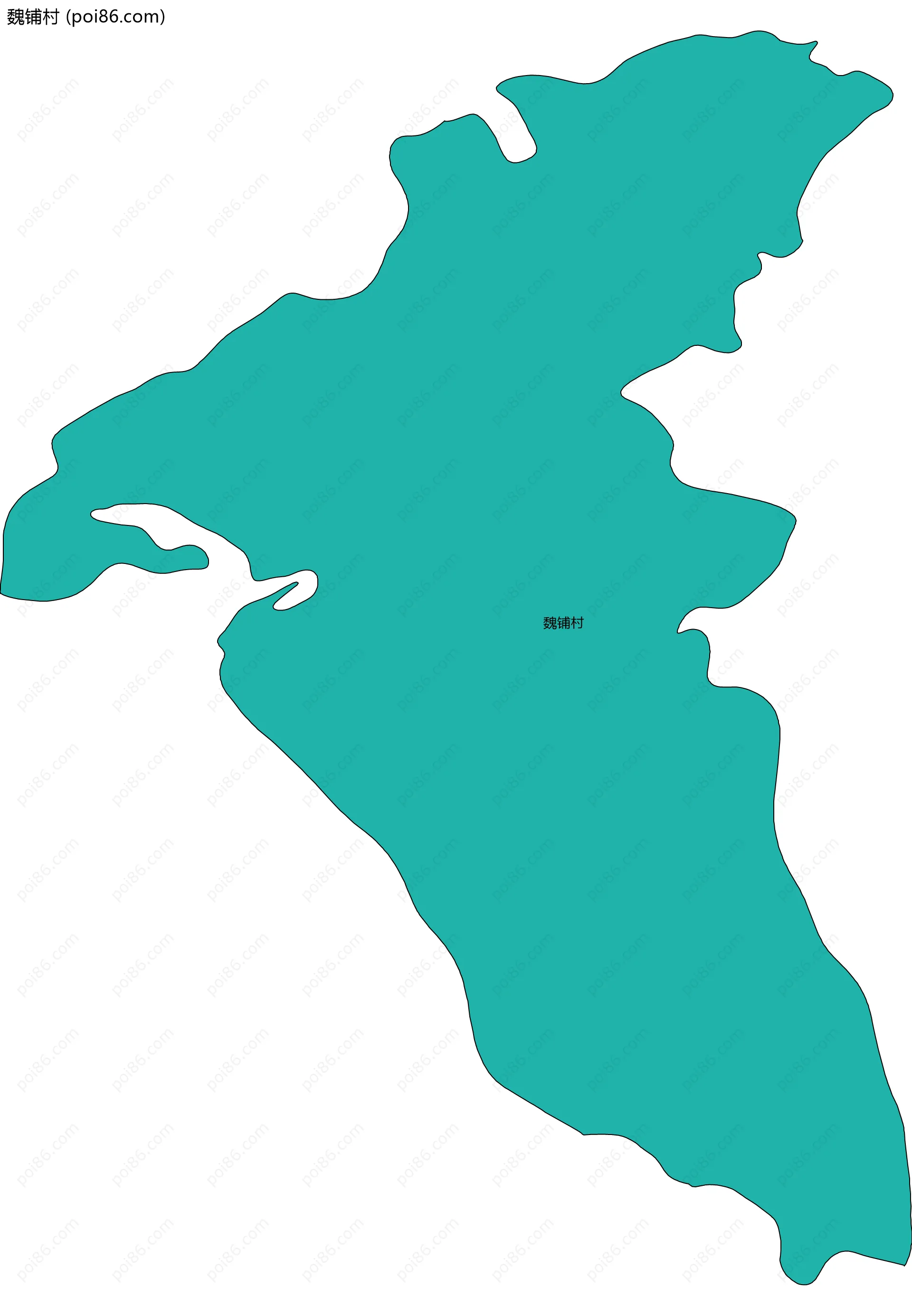 魏铺村边界地图