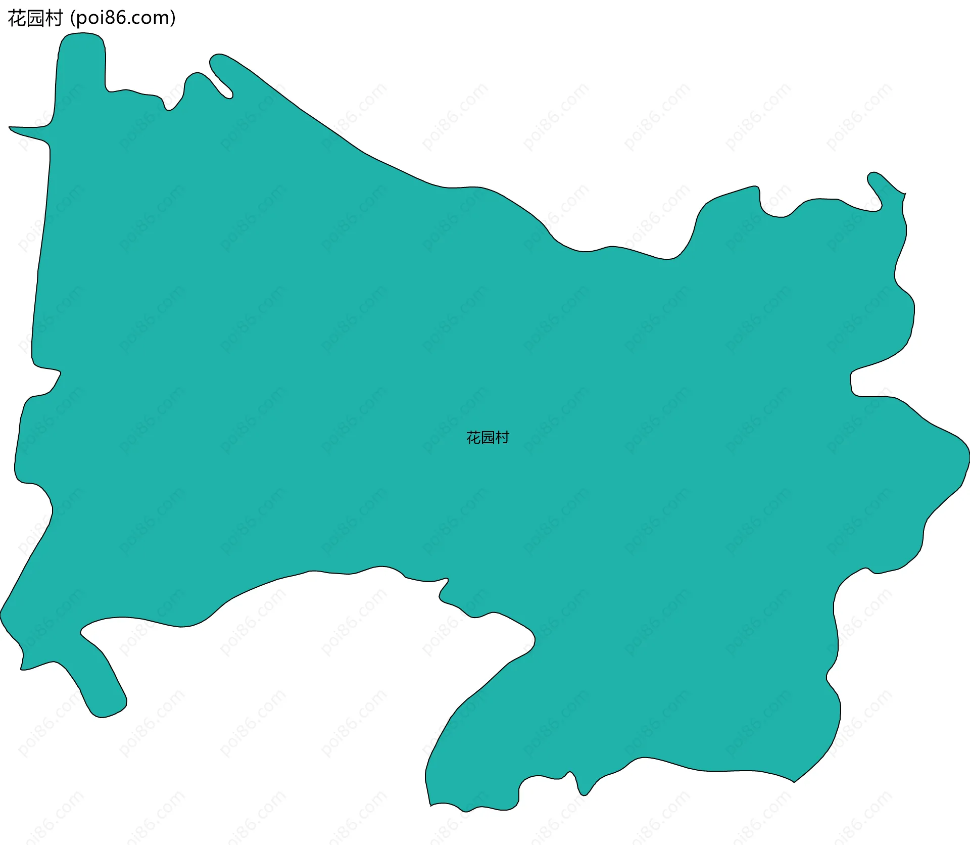 花园村边界地图