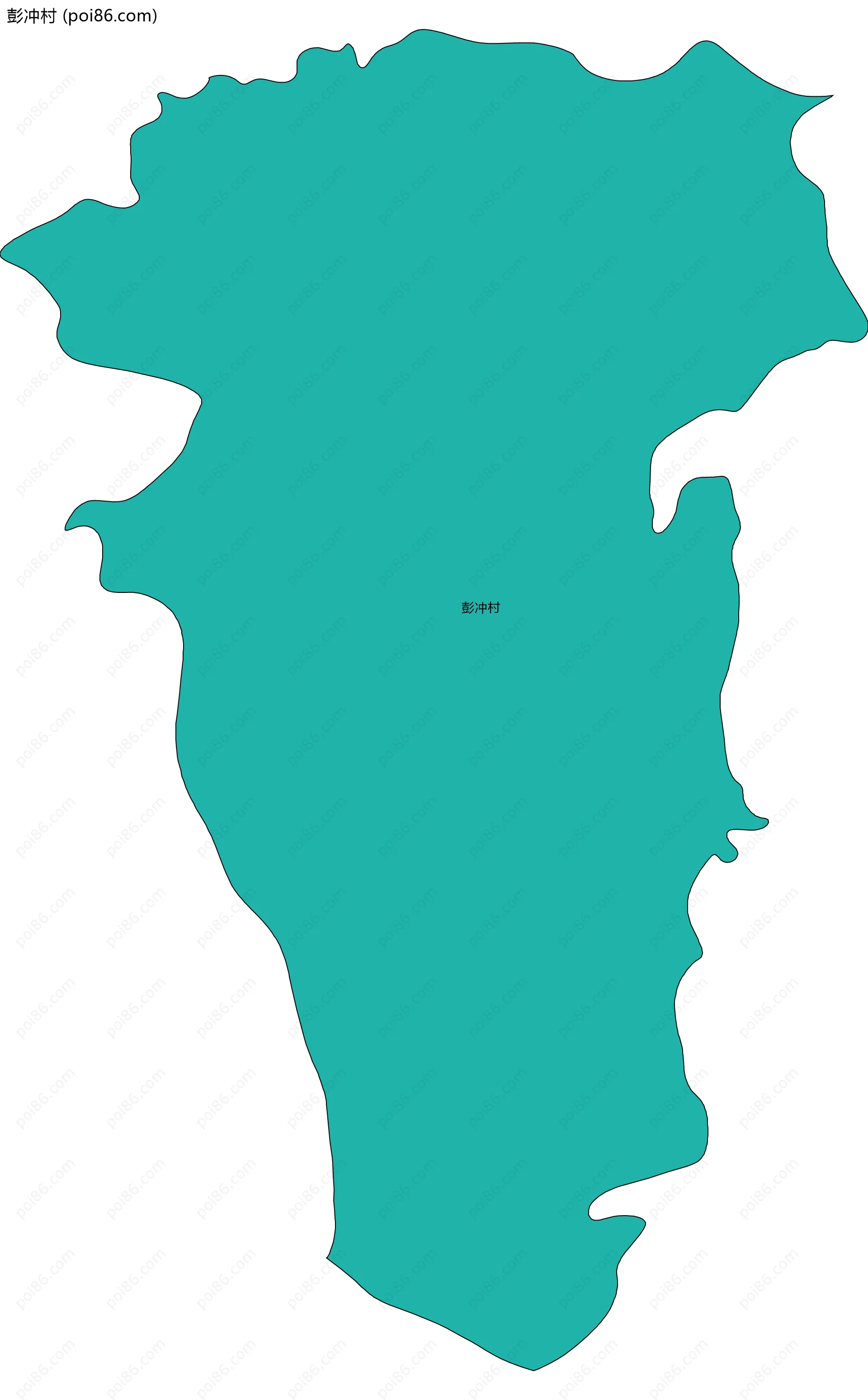 彭冲村边界地图