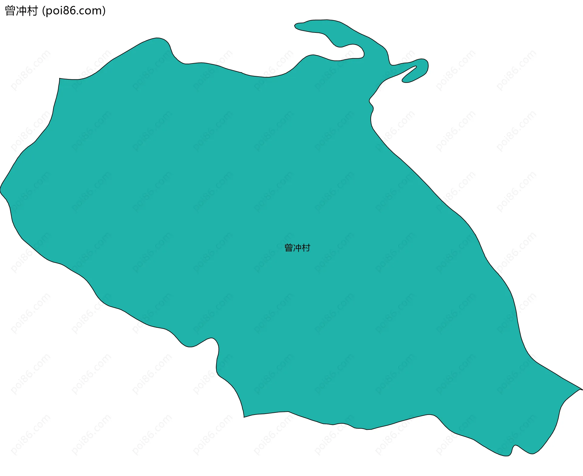 曾冲村边界地图