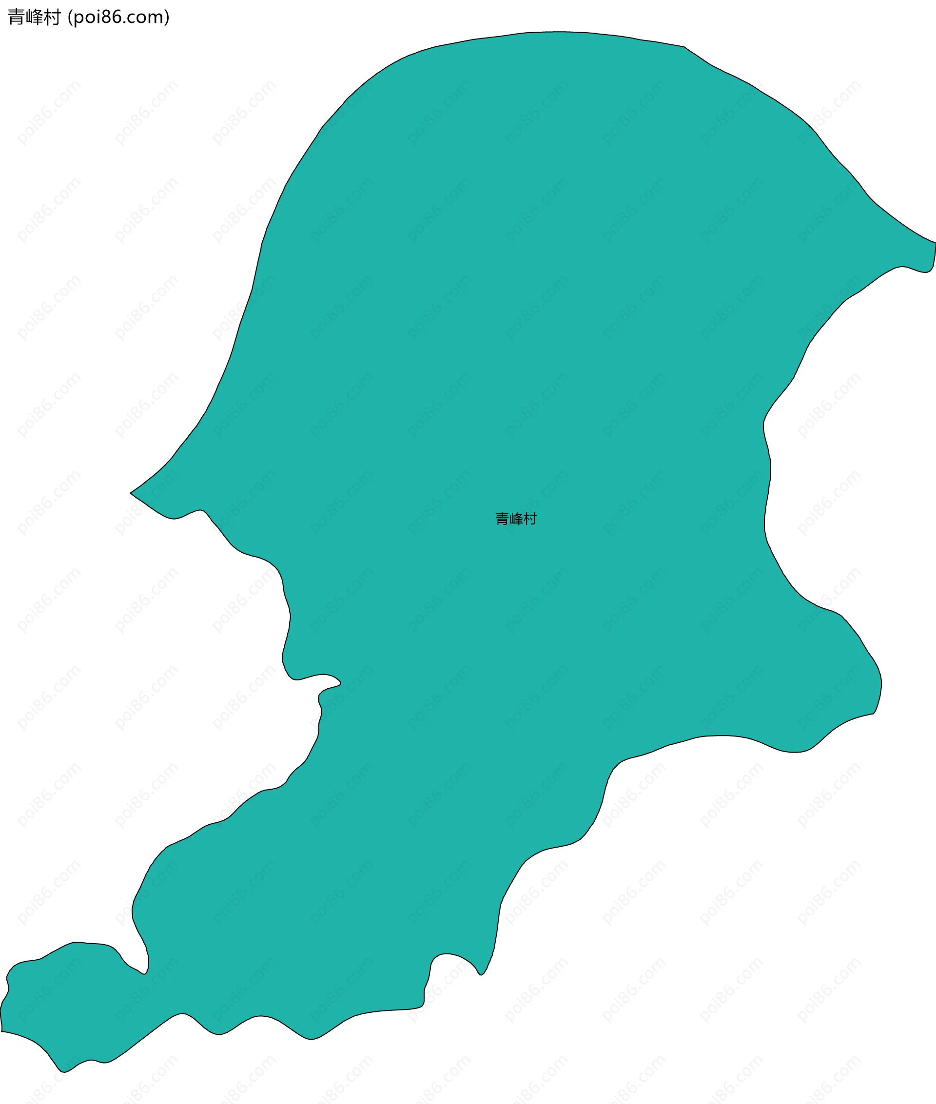 青峰村边界地图