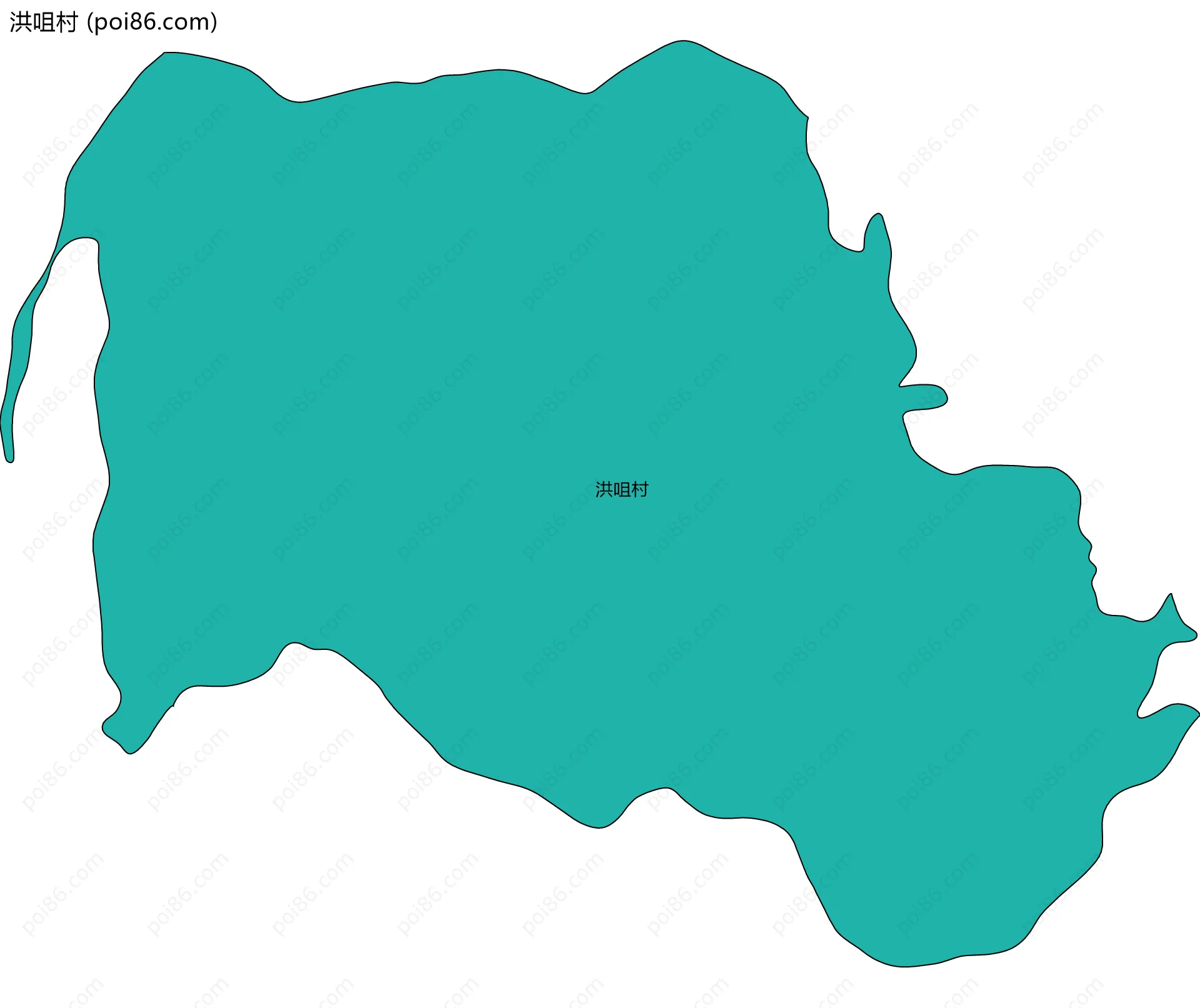 洪咀村边界地图
