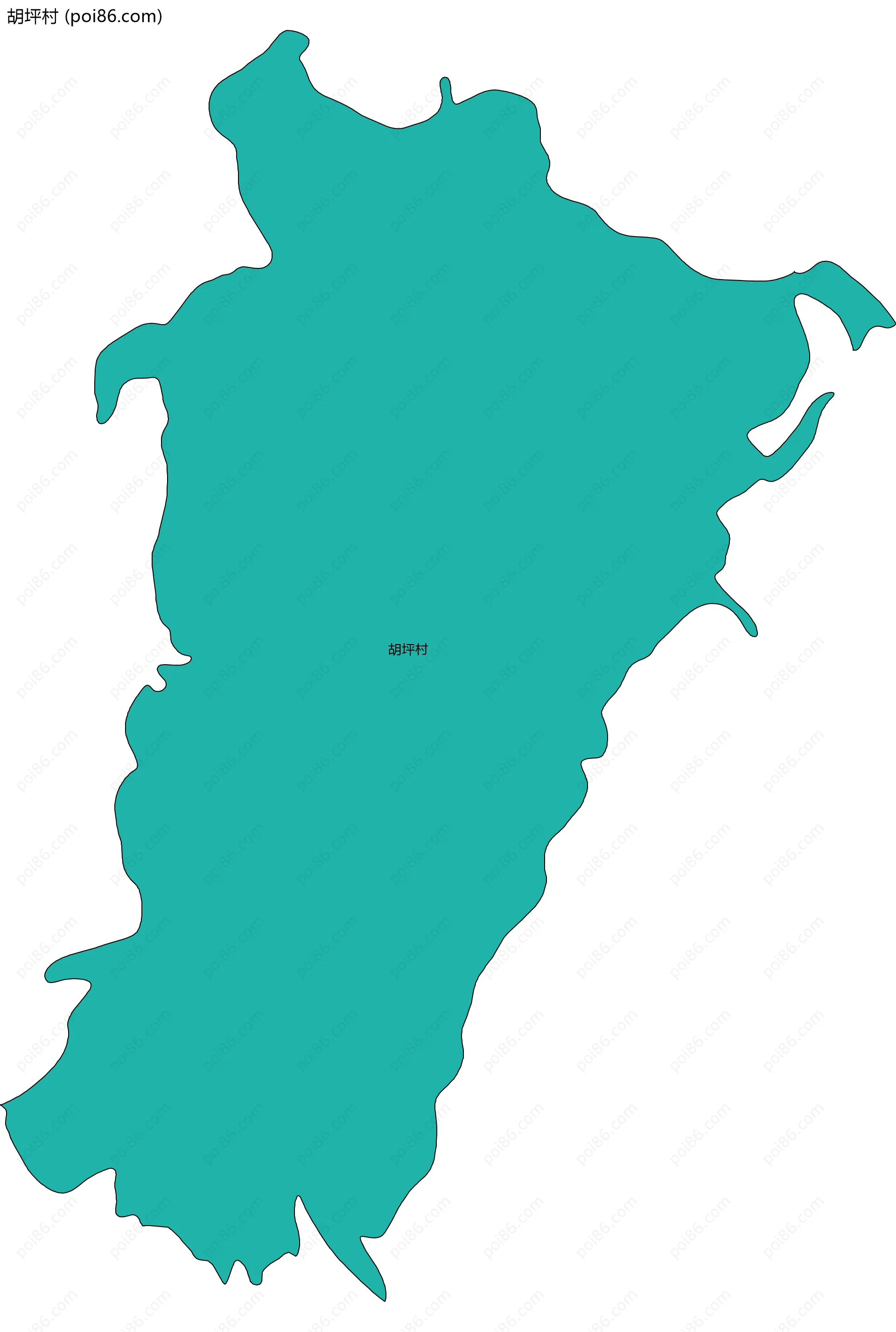 胡坪村边界地图