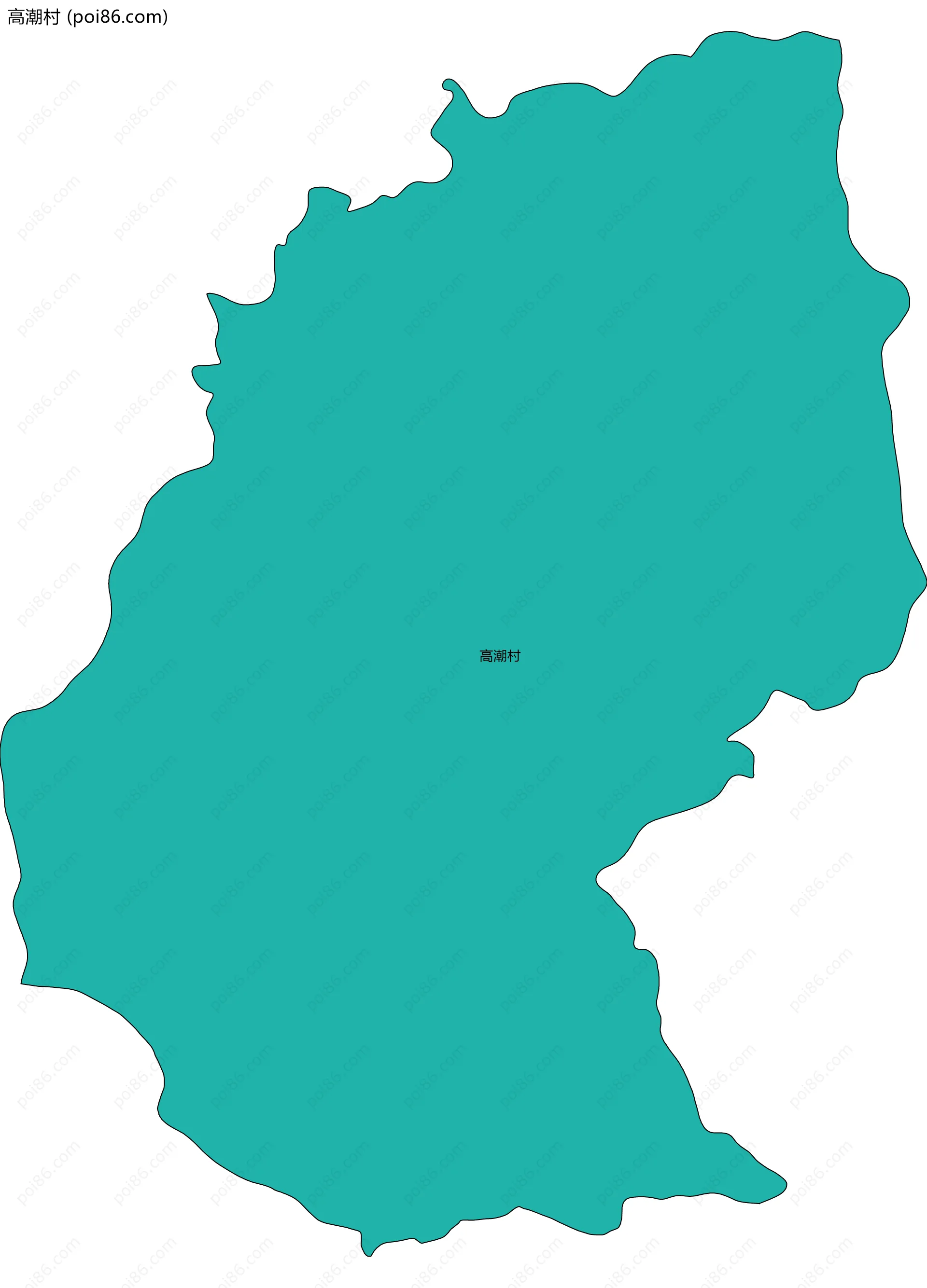高潮村边界地图