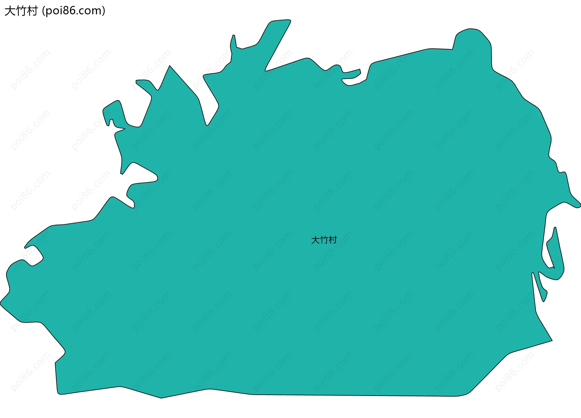 大竹村边界地图