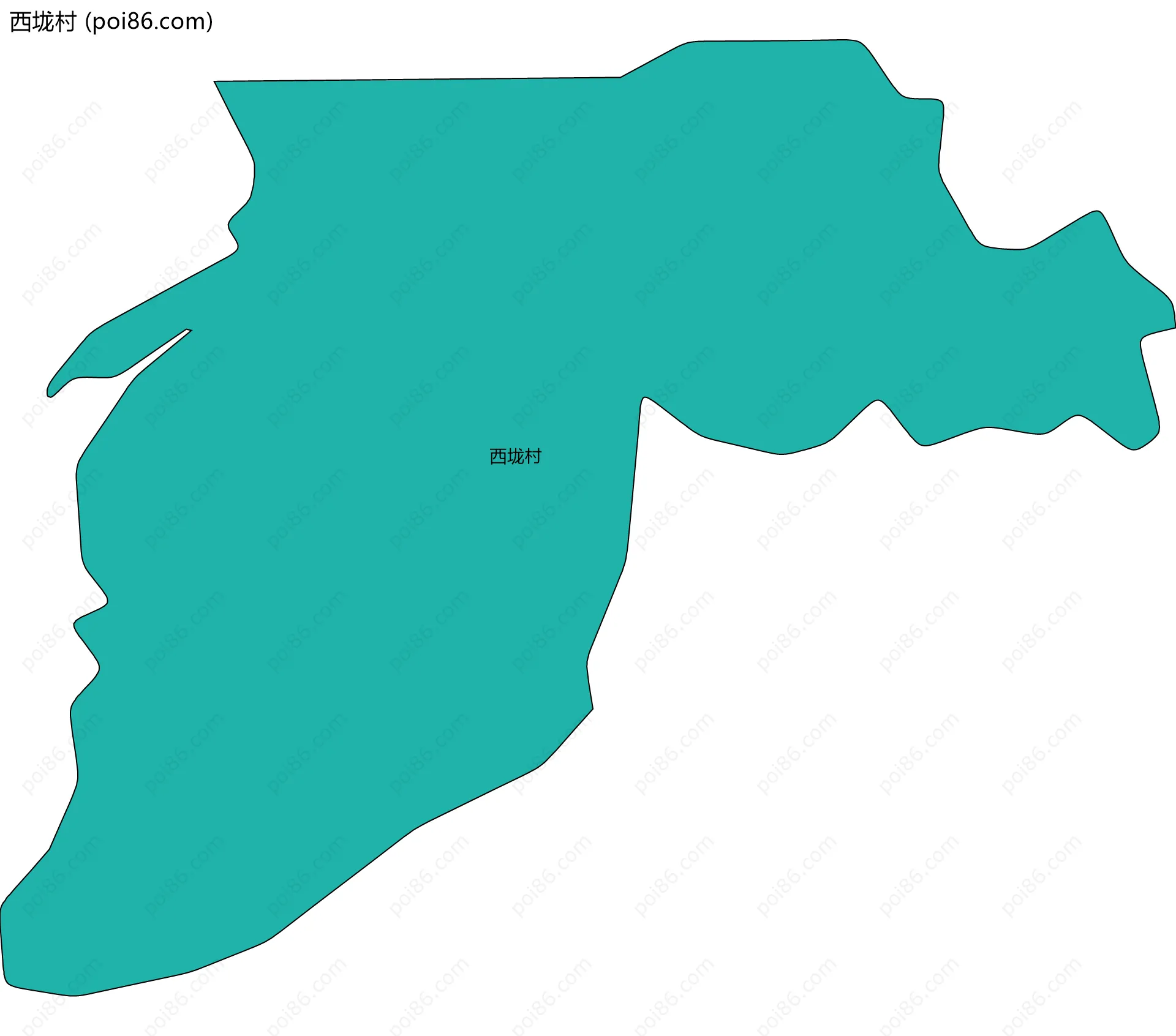 西垅村边界地图