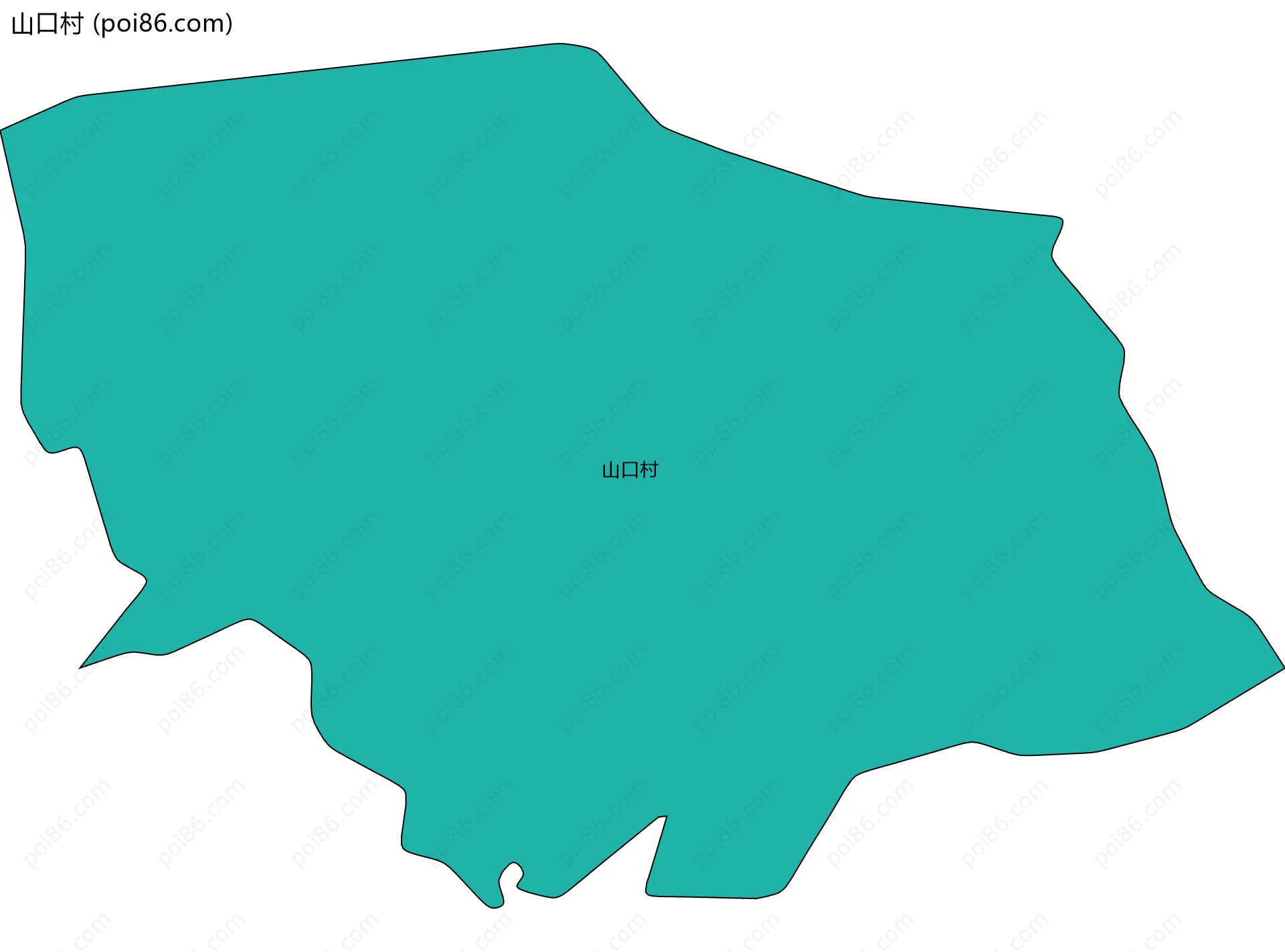 山口村边界地图