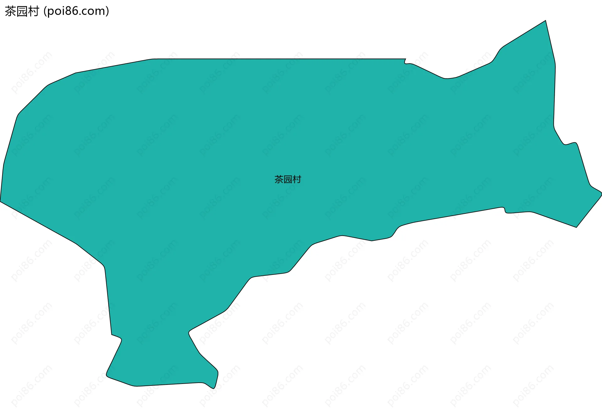 茶园村边界地图