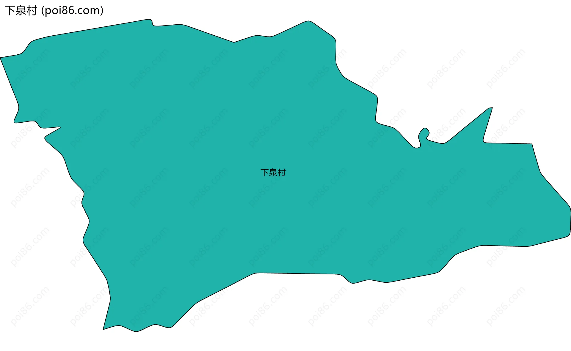 下泉村边界地图
