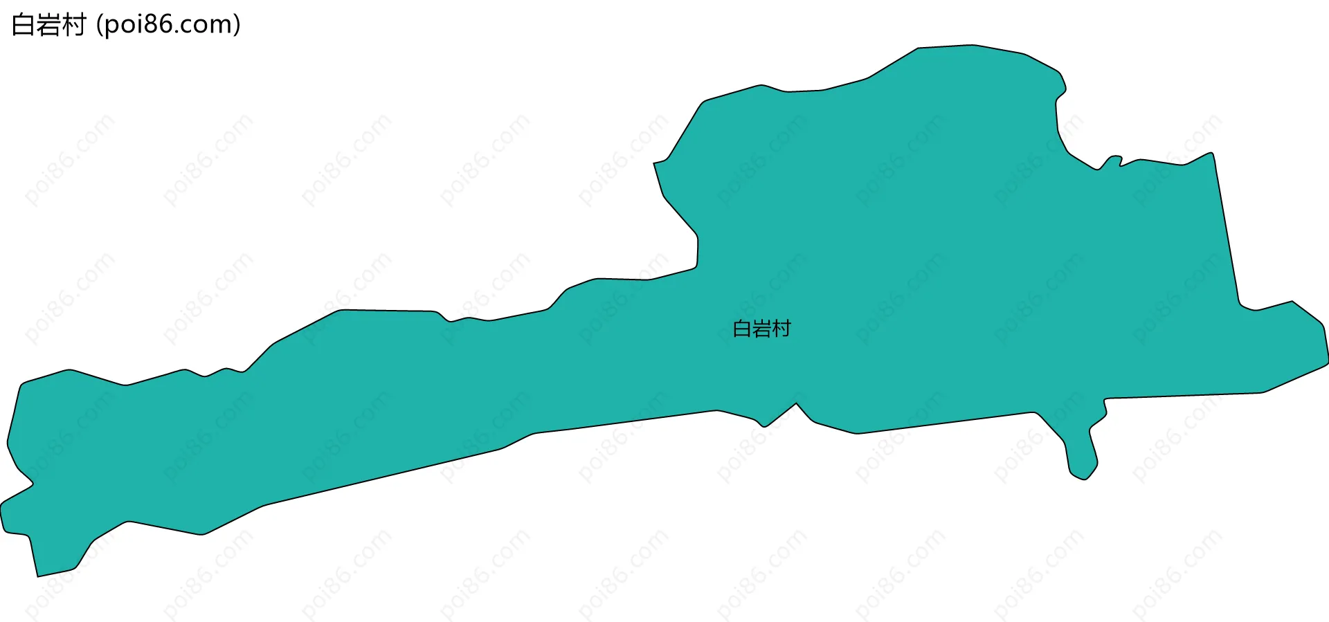 白岩村边界地图