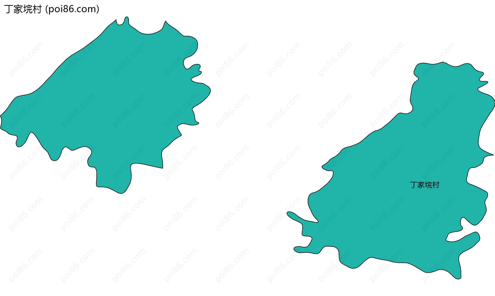 丁家垸村边界地图