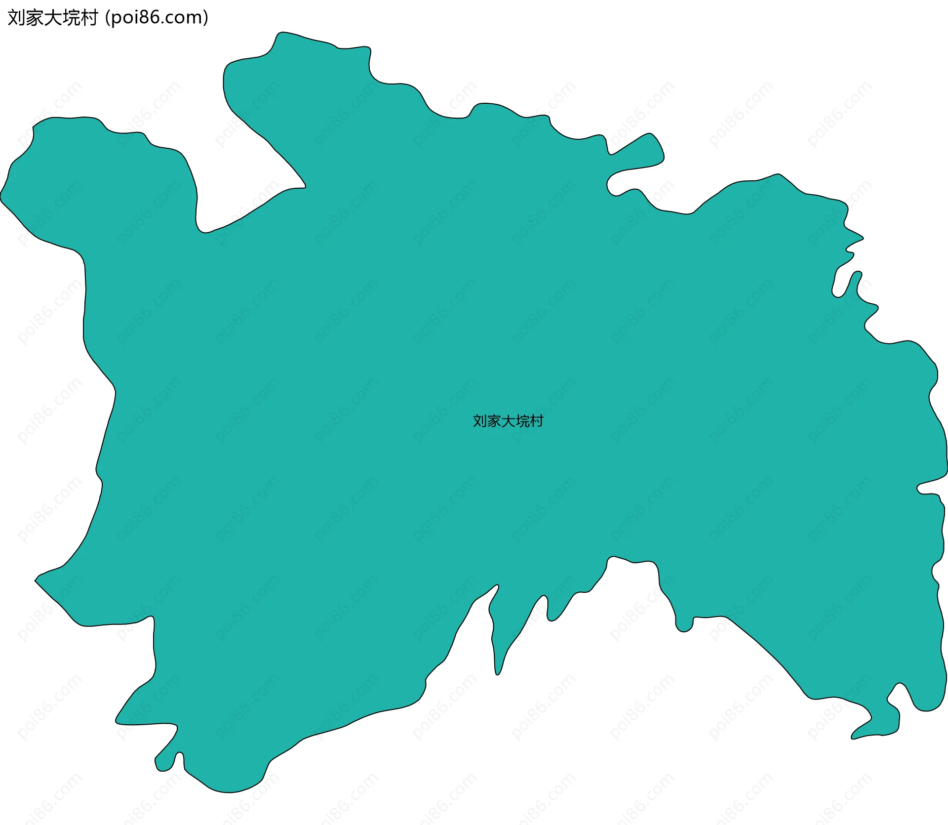 刘家大垸村边界地图