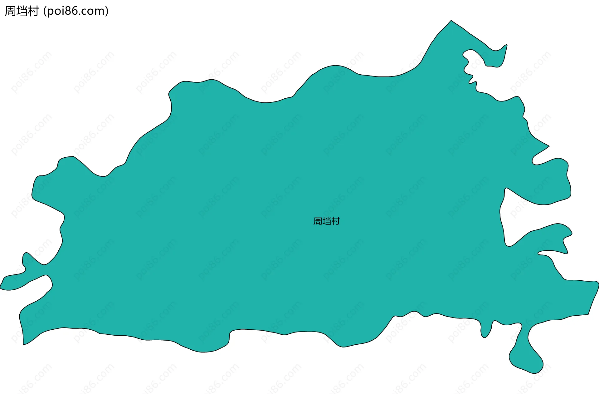 周垱村边界地图