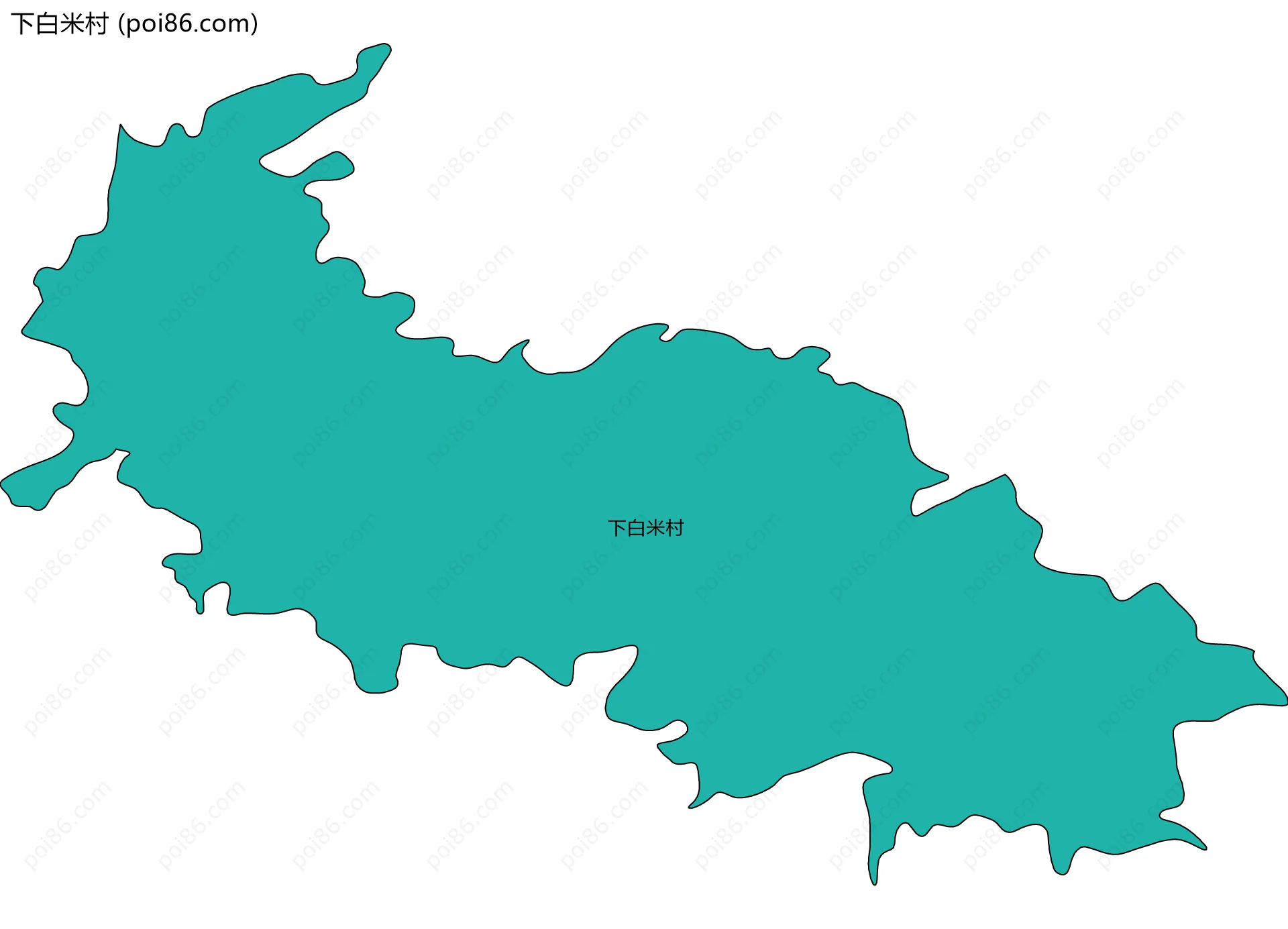 下白米村边界地图