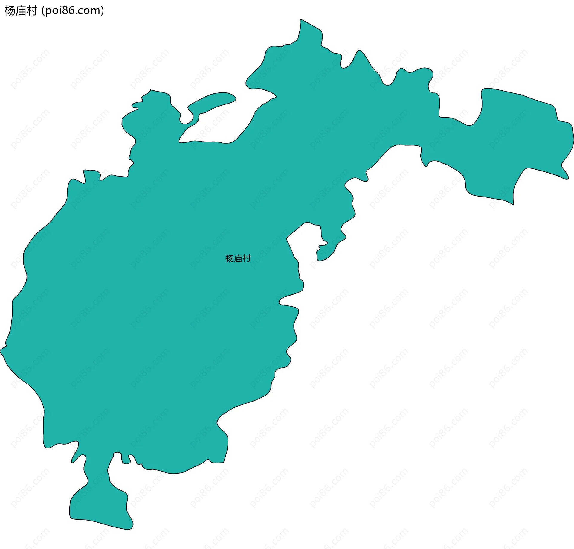 杨庙村边界地图