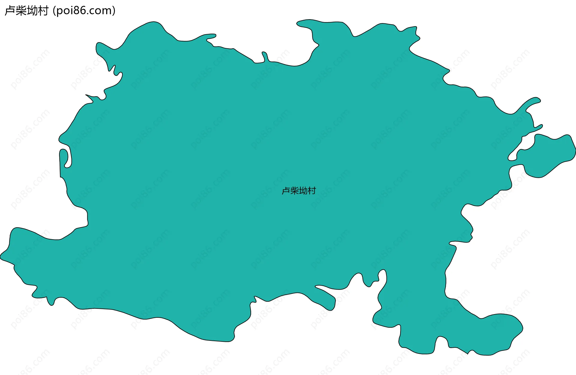 卢柴坳村边界地图