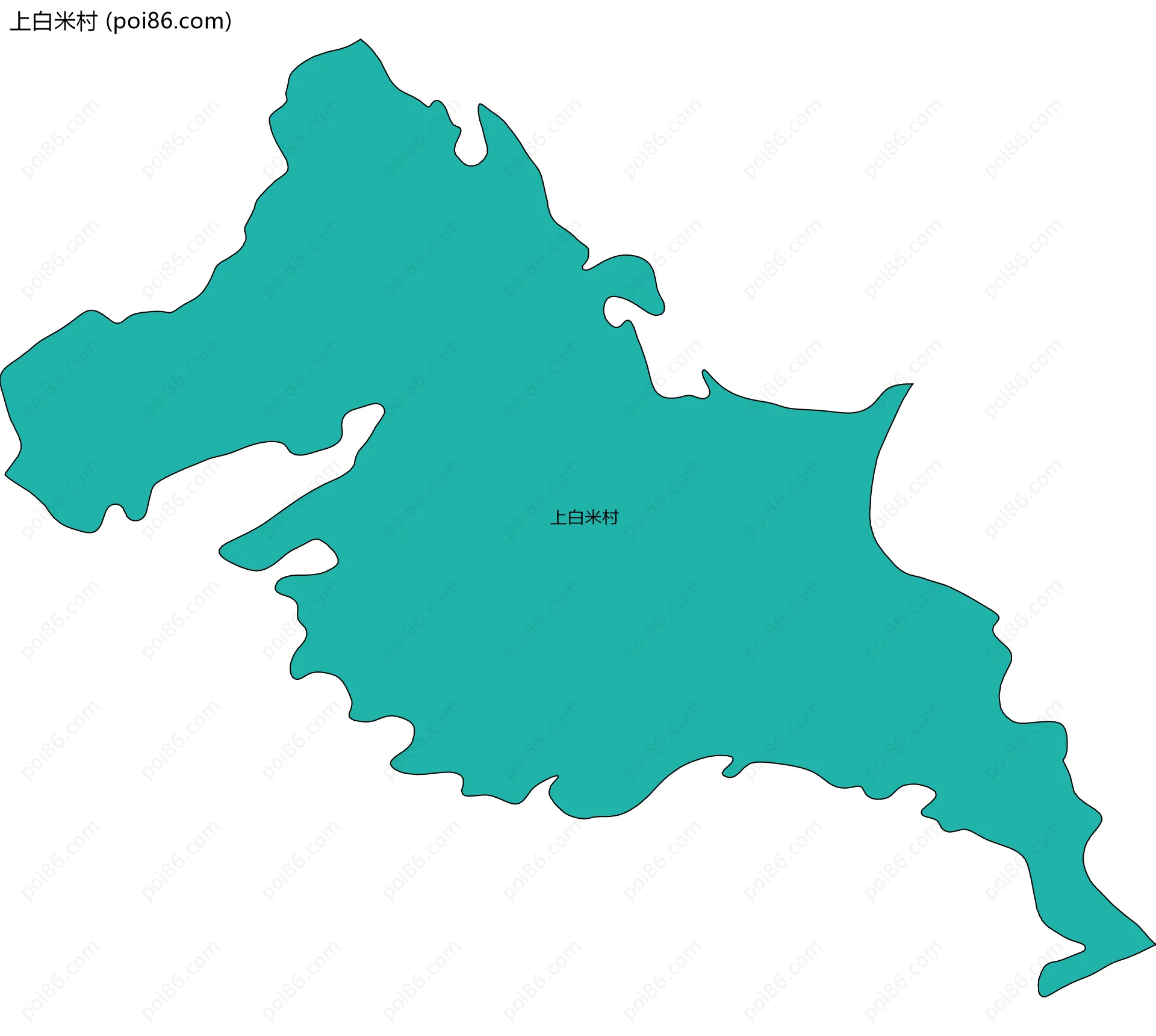 上白米村边界地图