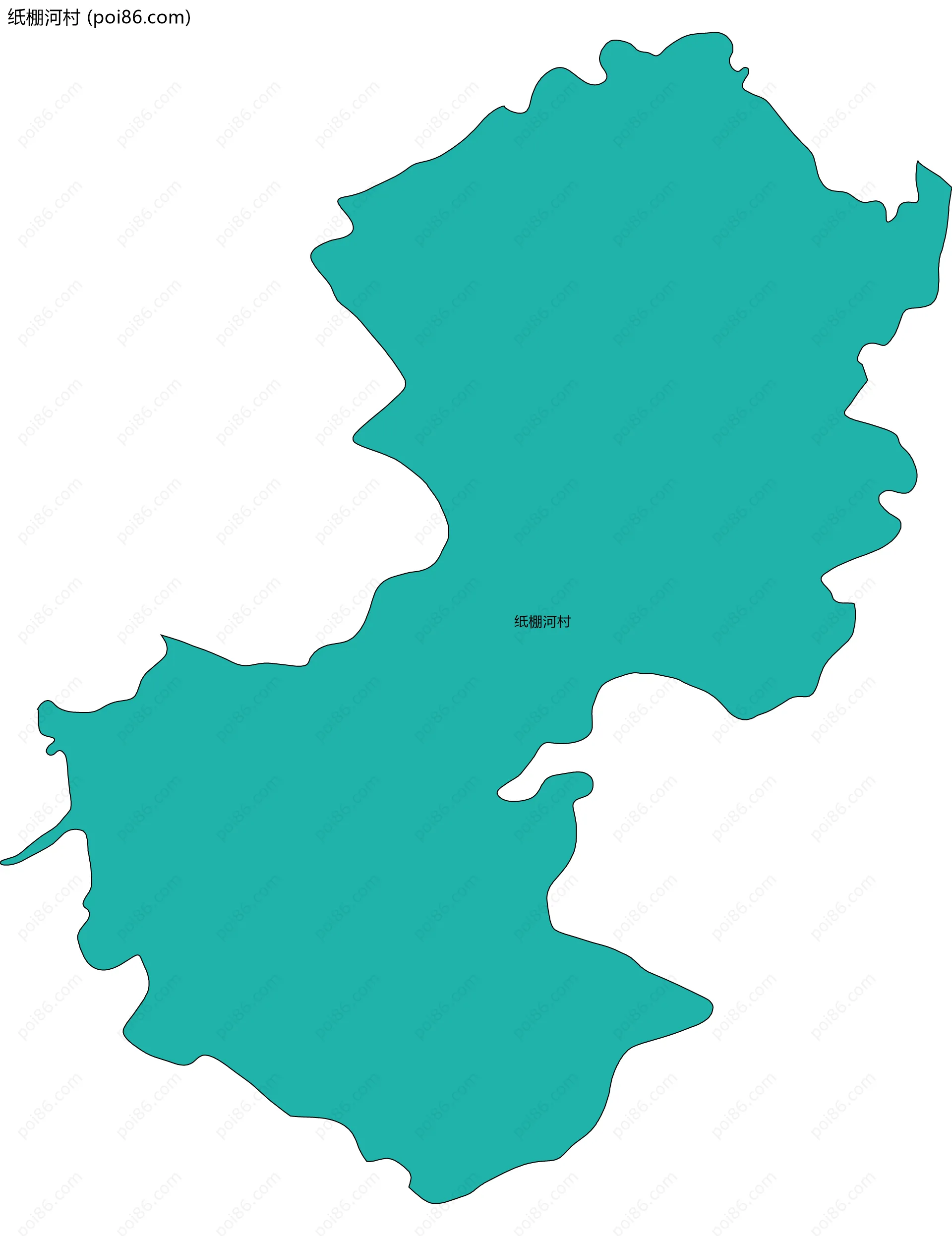 纸棚河村边界地图