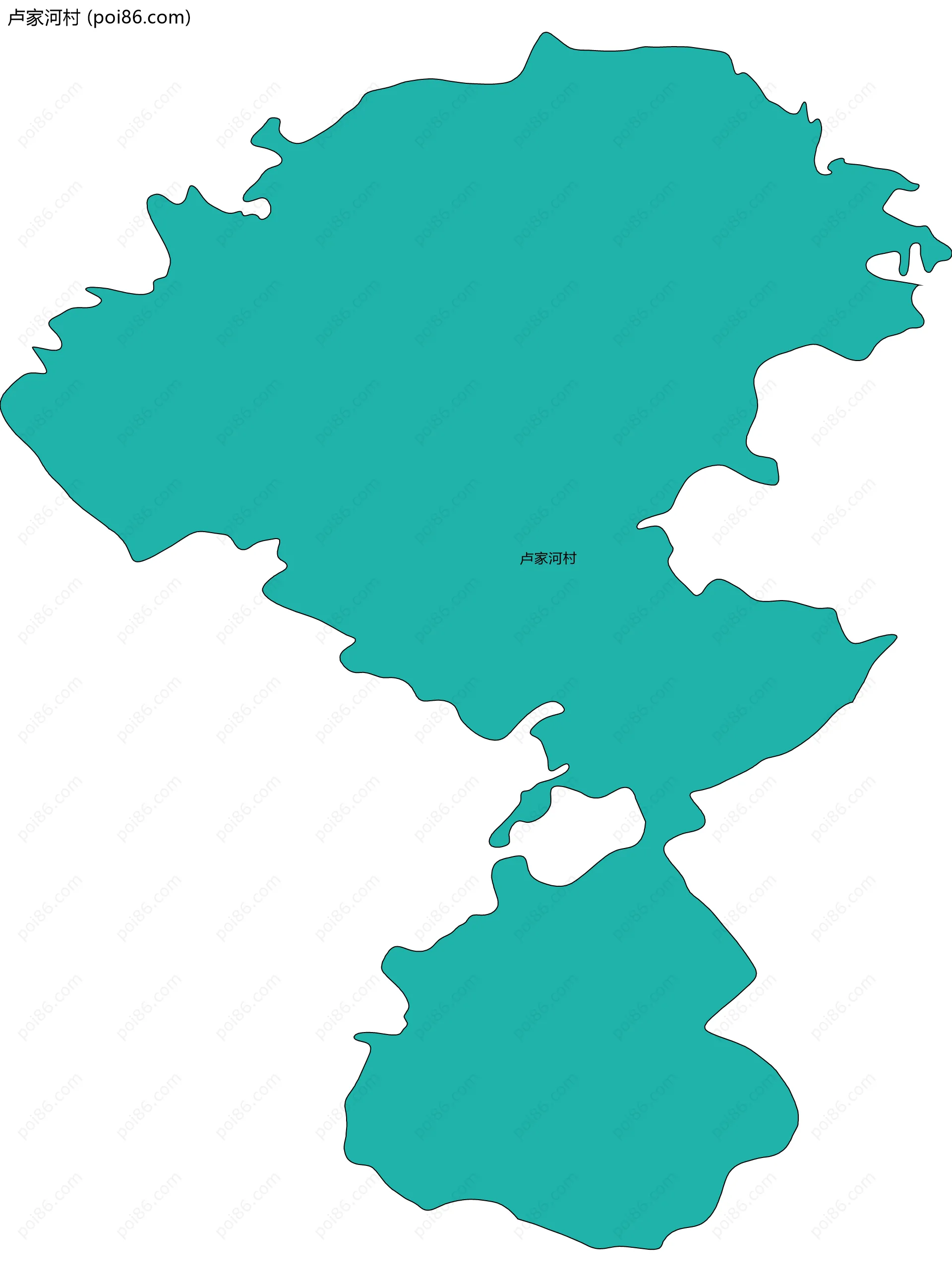 卢家河村边界地图