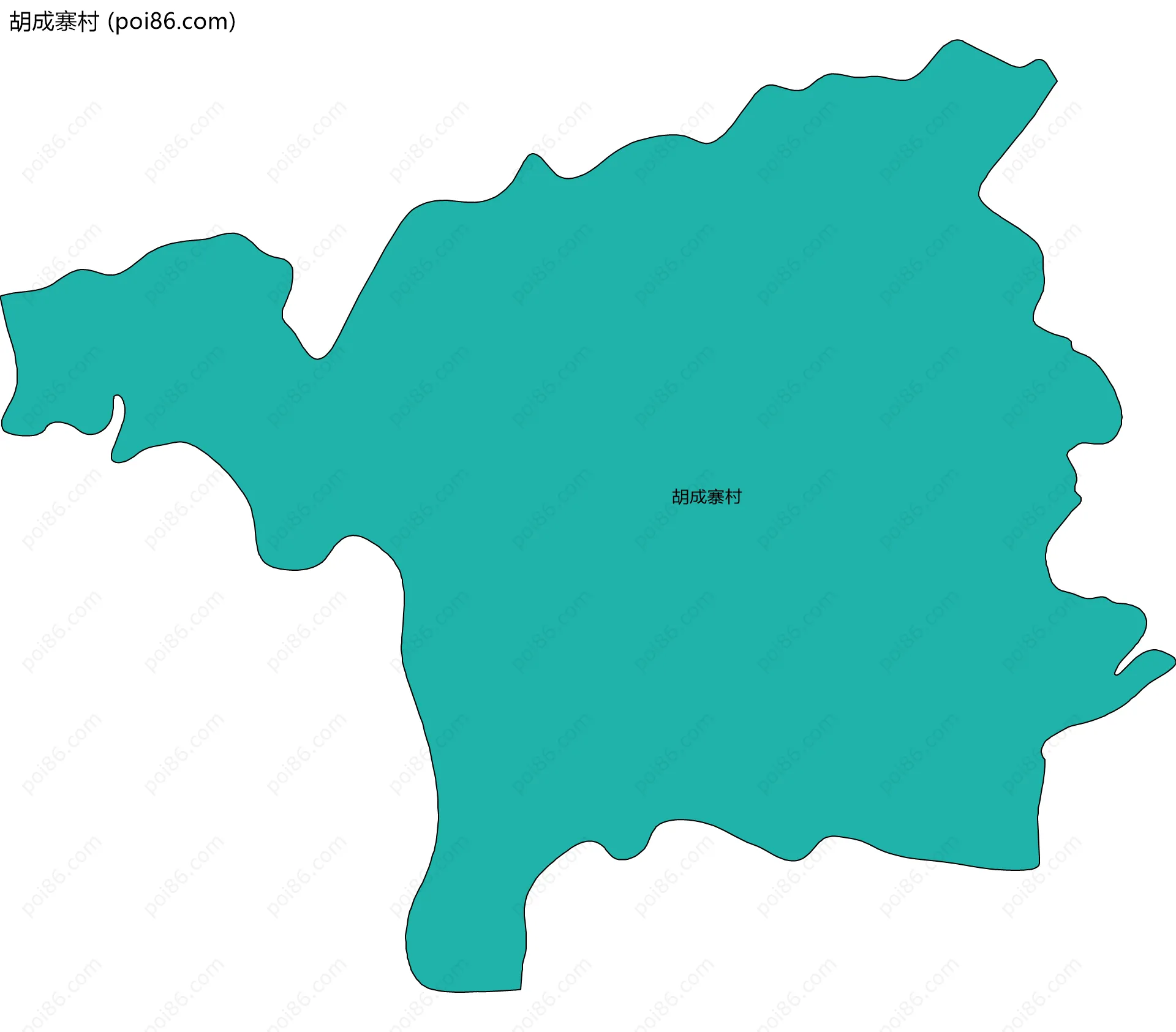 胡成寨村边界地图