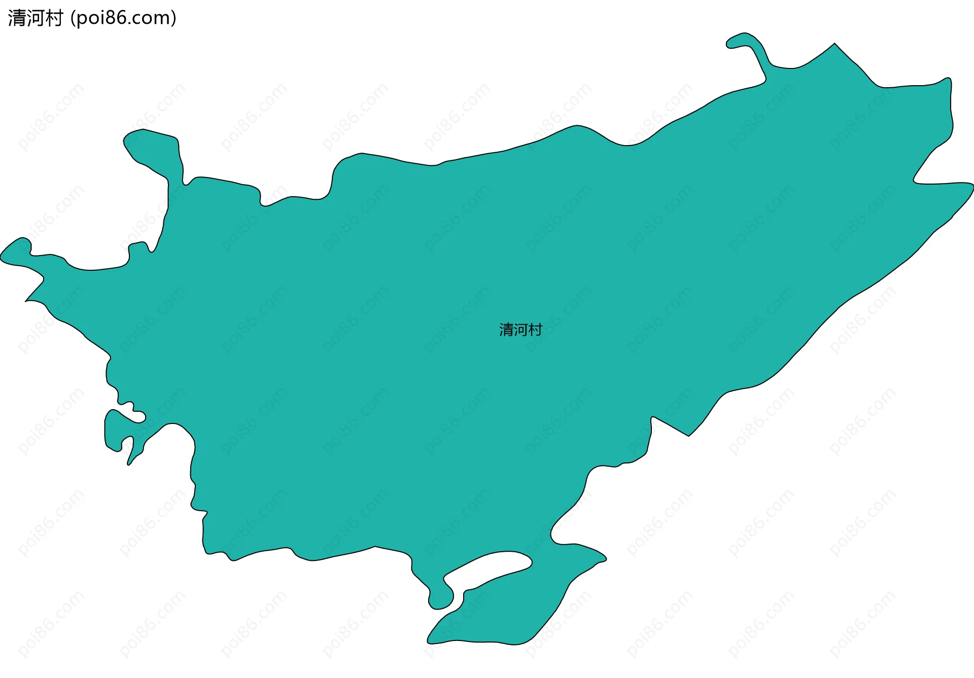 清河村边界地图