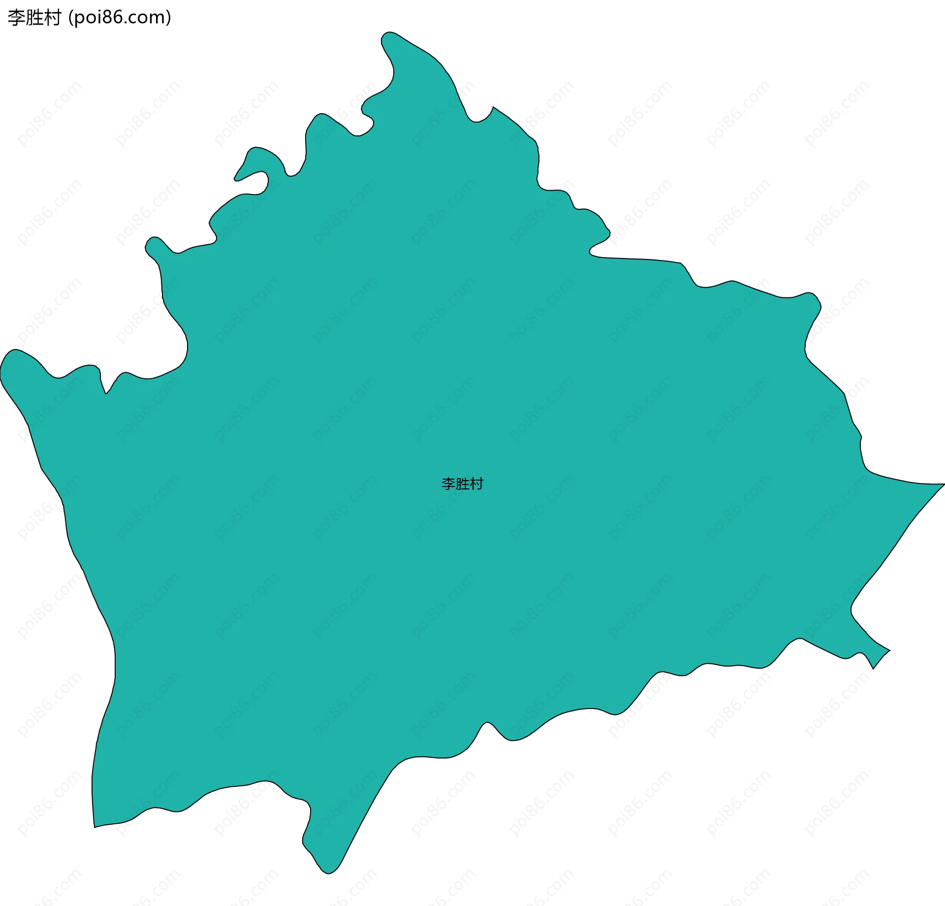 李胜村边界地图