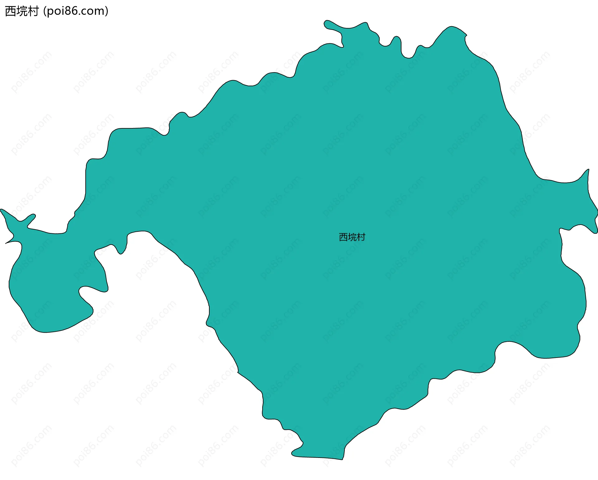 西垸村边界地图