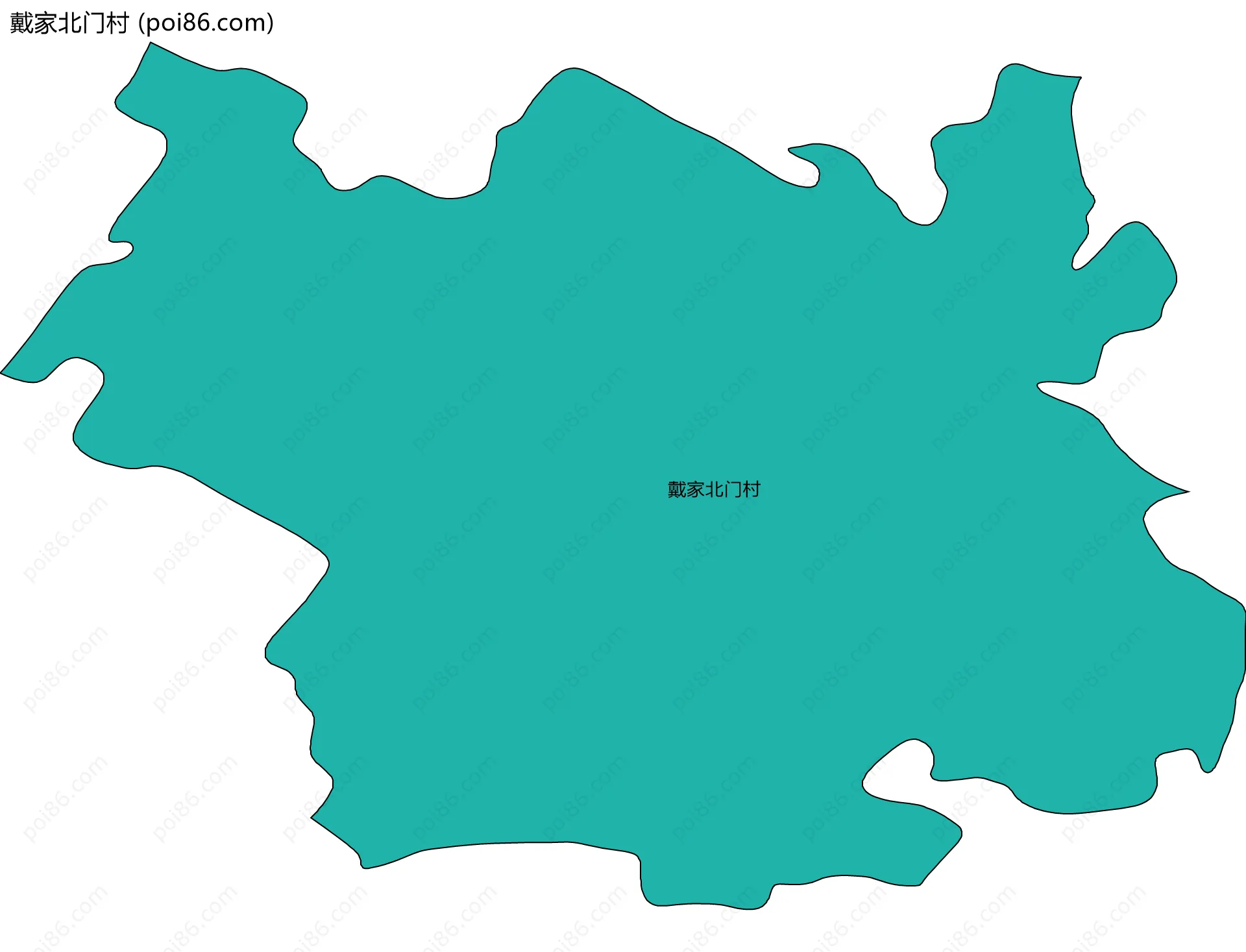 戴家北门村边界地图