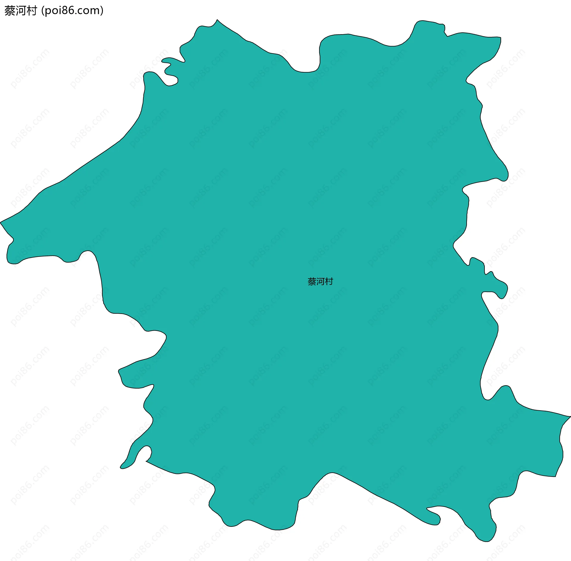 蔡河村边界地图