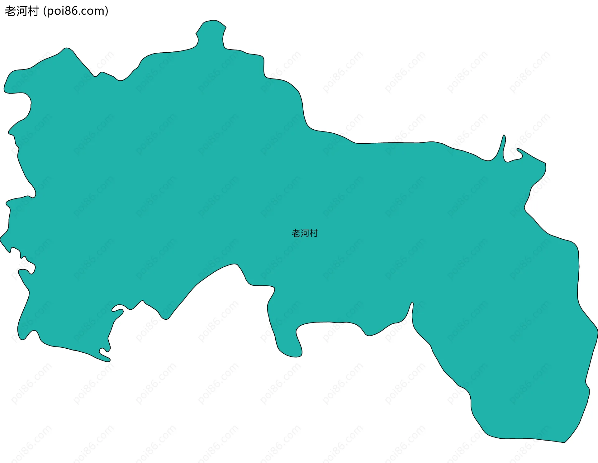 老河村边界地图