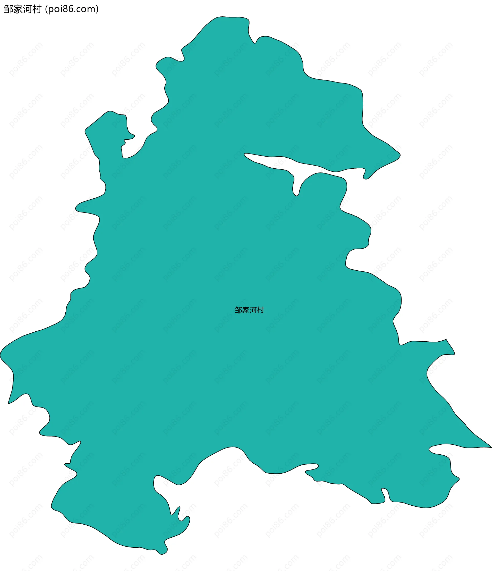 邹家河村边界地图