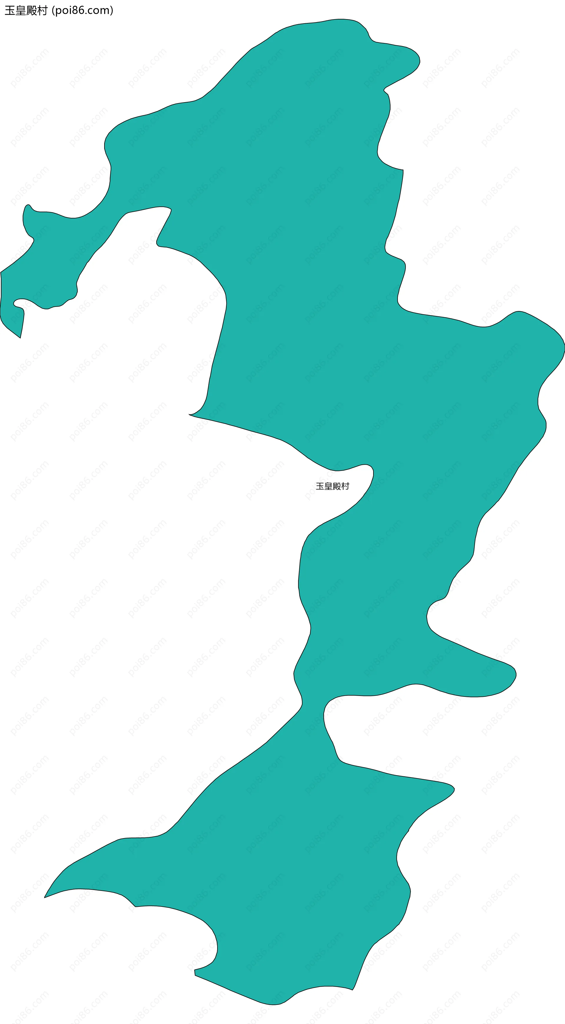 玉皇殿村边界地图