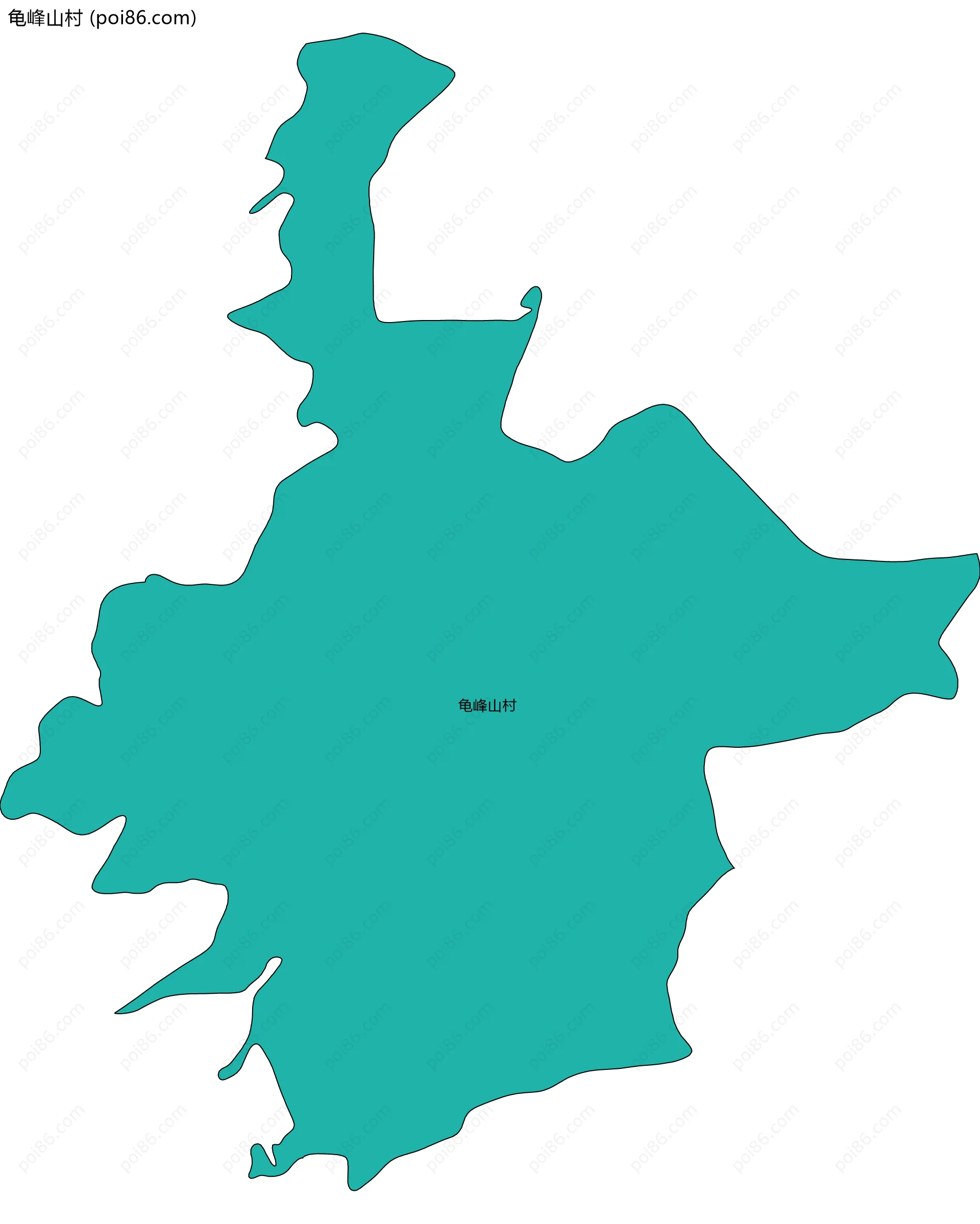 龟峰山村边界地图