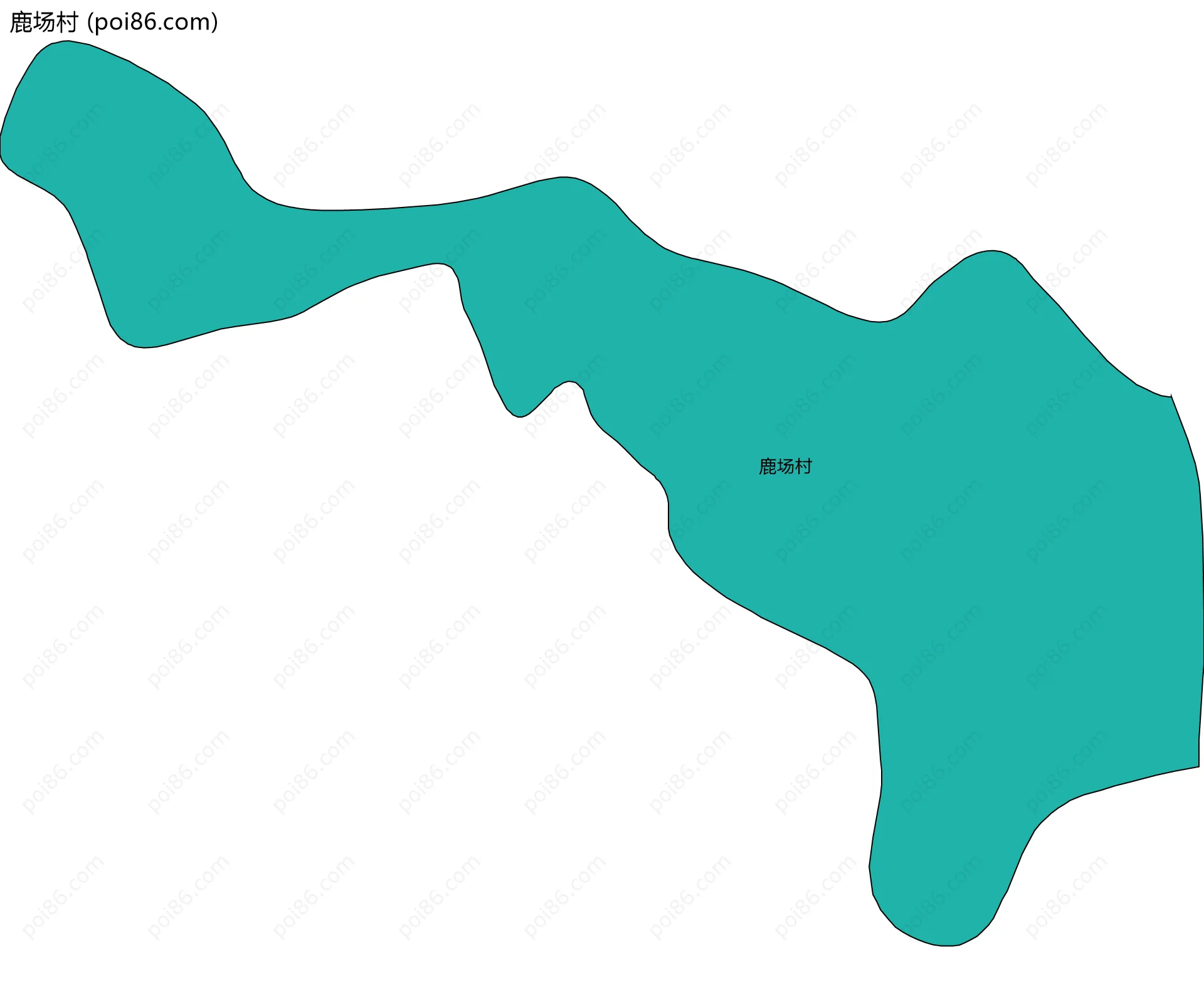鹿场村边界地图