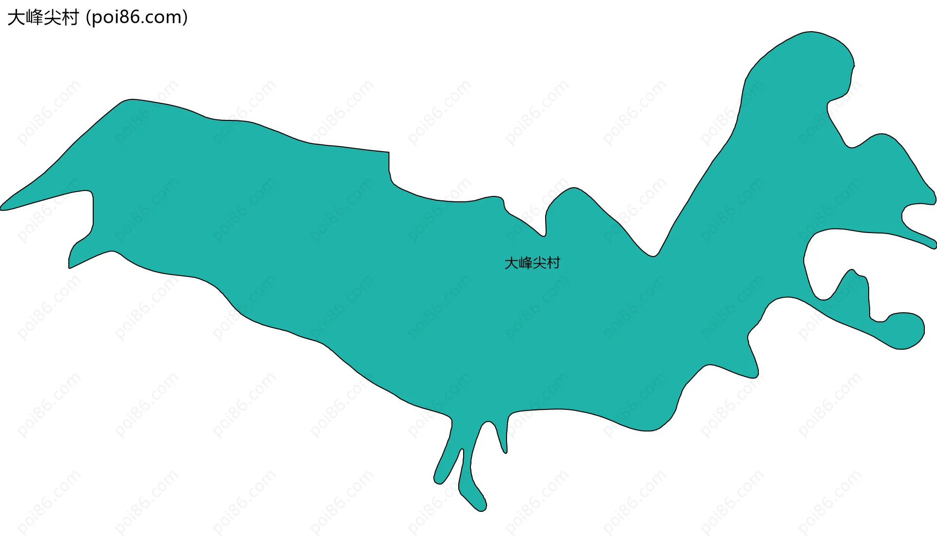 大峰尖村边界地图