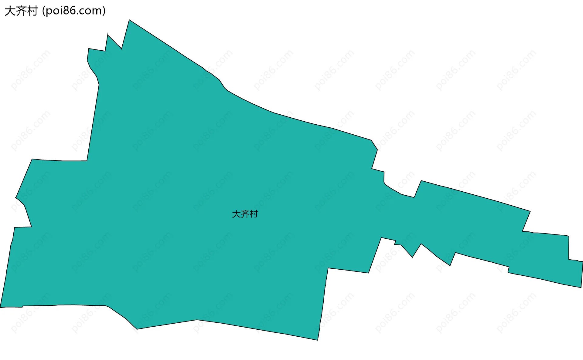 大齐村边界地图