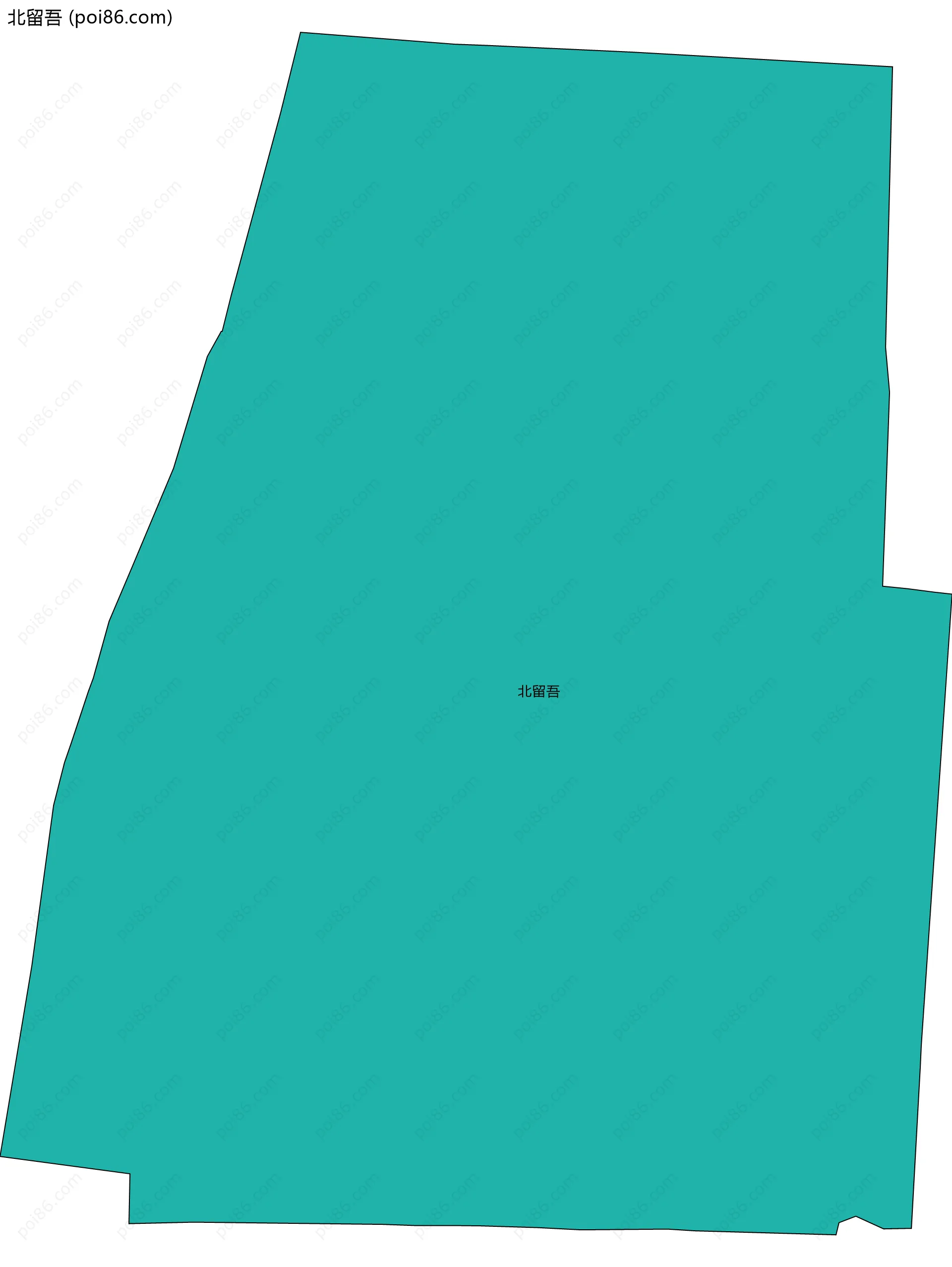 北留吾边界地图