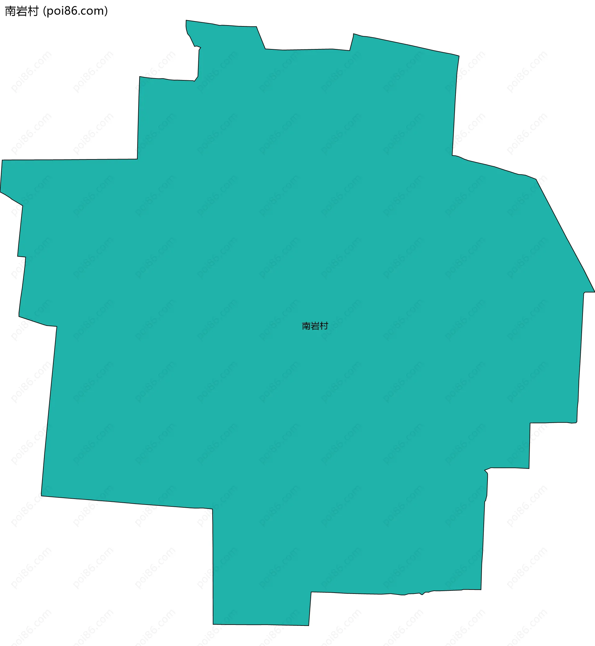 南岩村边界地图