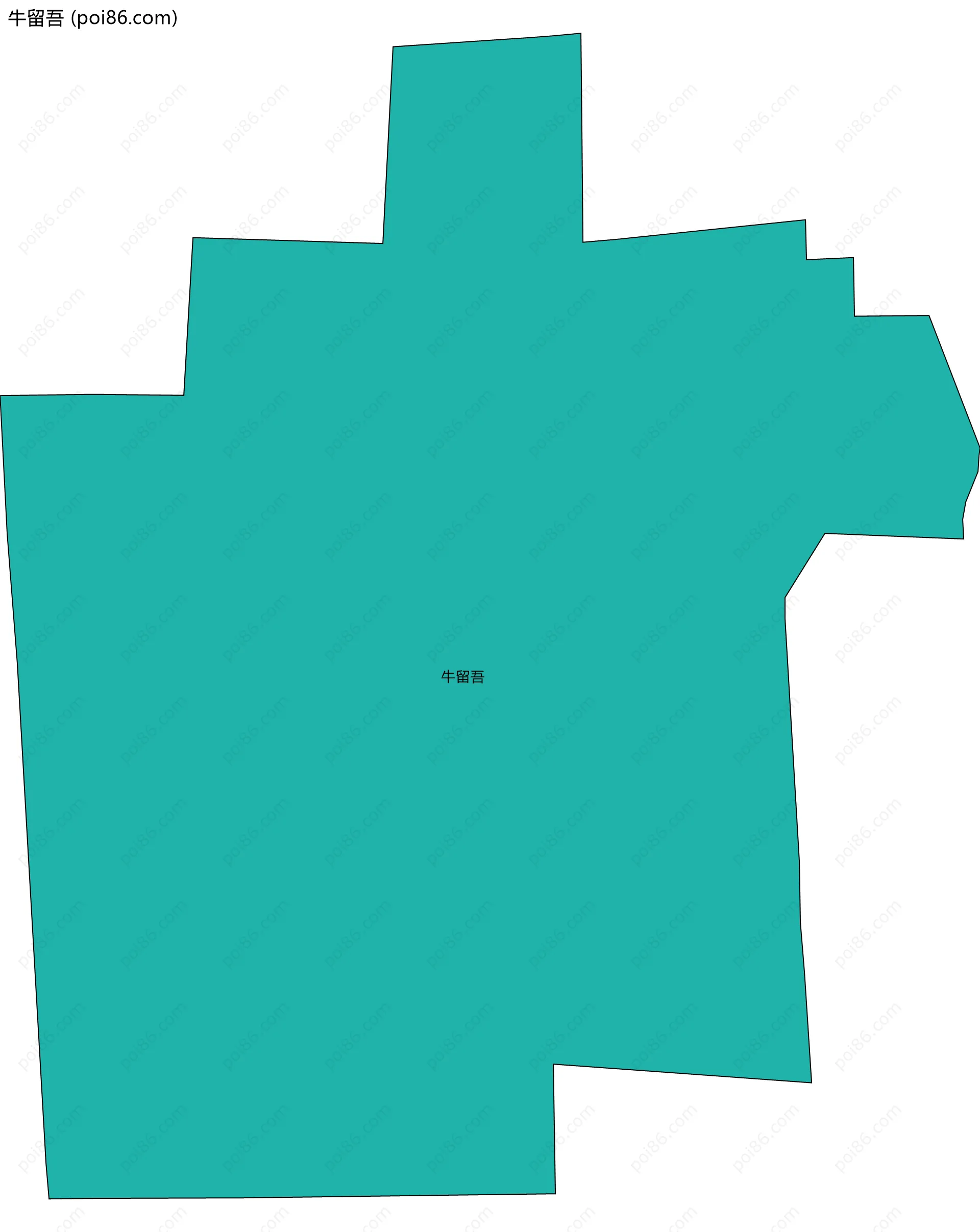 牛留吾边界地图