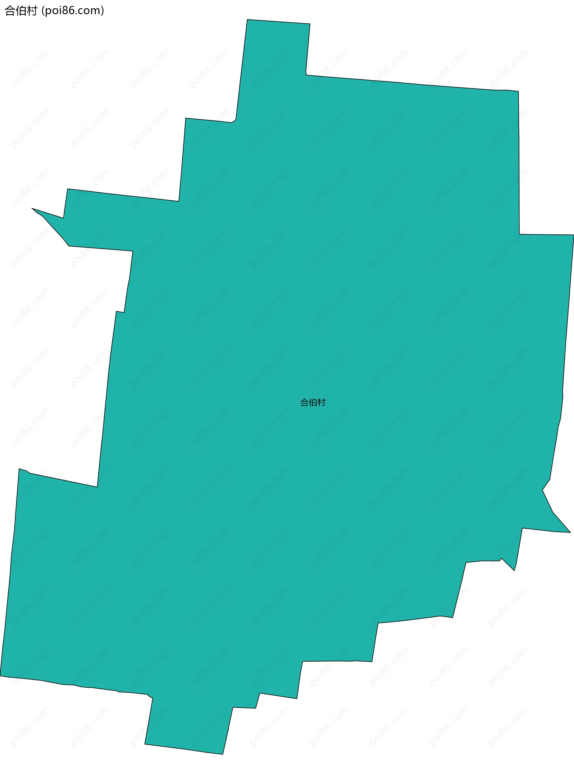 合伯村边界地图