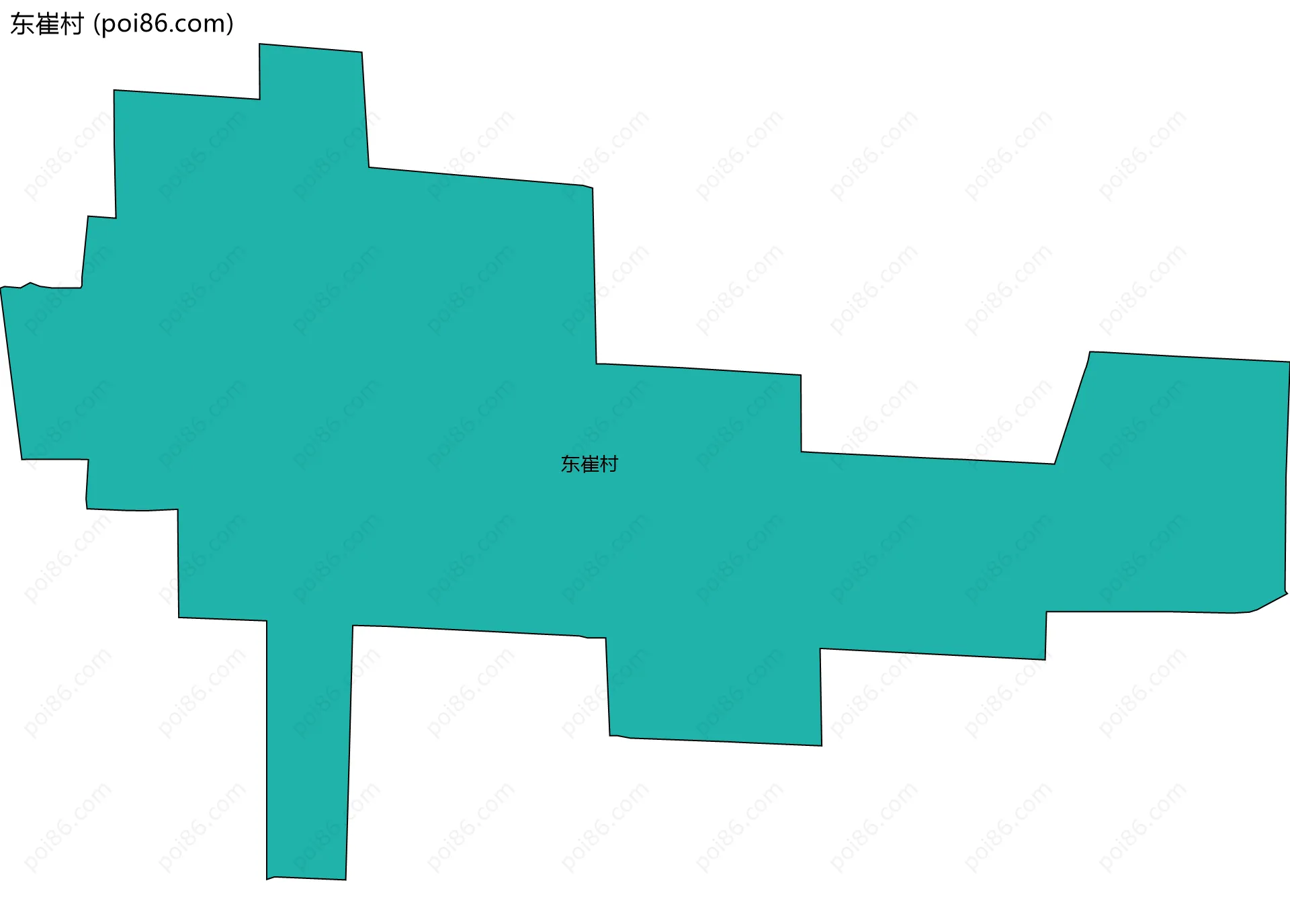 东崔村边界地图