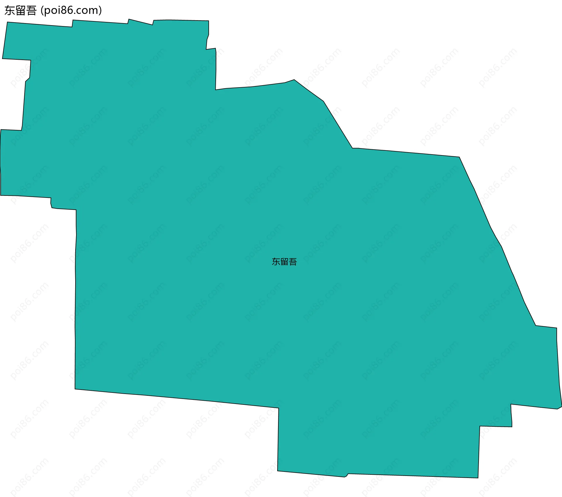 东留吾边界地图